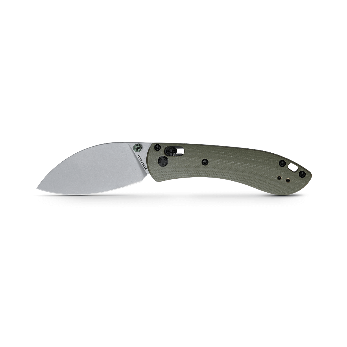 Blades Canada Exclusive, Vosteed Mini Nightshade Folding Knife, Nitro-V Stonewash, G10 Green, A0210
