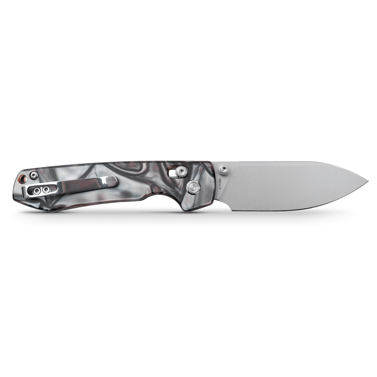 Going gear Exclusive Vosteed Raccoon Folding Knife 3.25in Nitro-V Steel Raffir Noble Handles Cross-Bar Lock A0534
