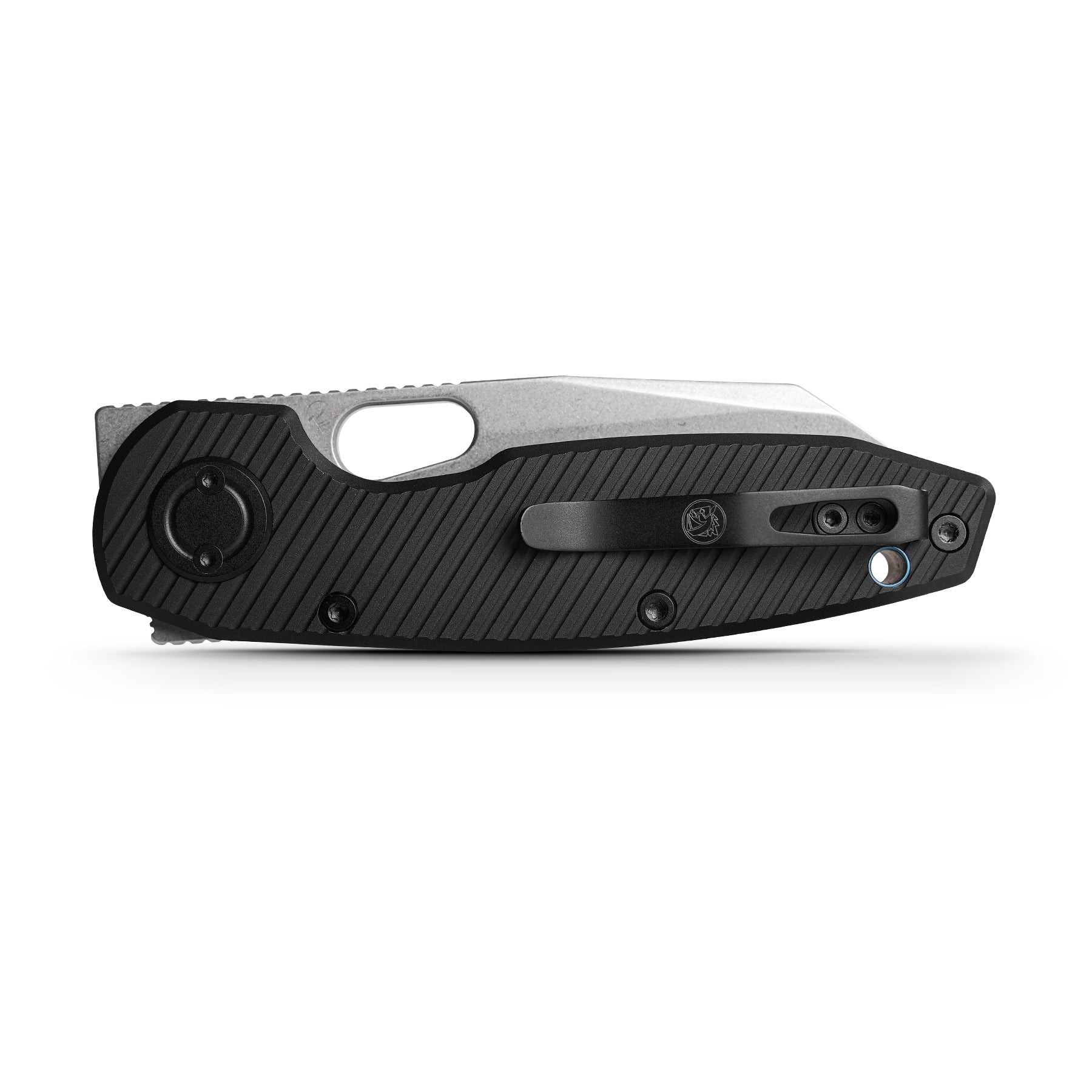 WMK EXCLUSIVE VOSTEED ANKYLO VANCHOR LOCK POCKET KNIFE BLACK LINED ALUMINUM S35VN STEEL STONEWASHED BLADE A1915