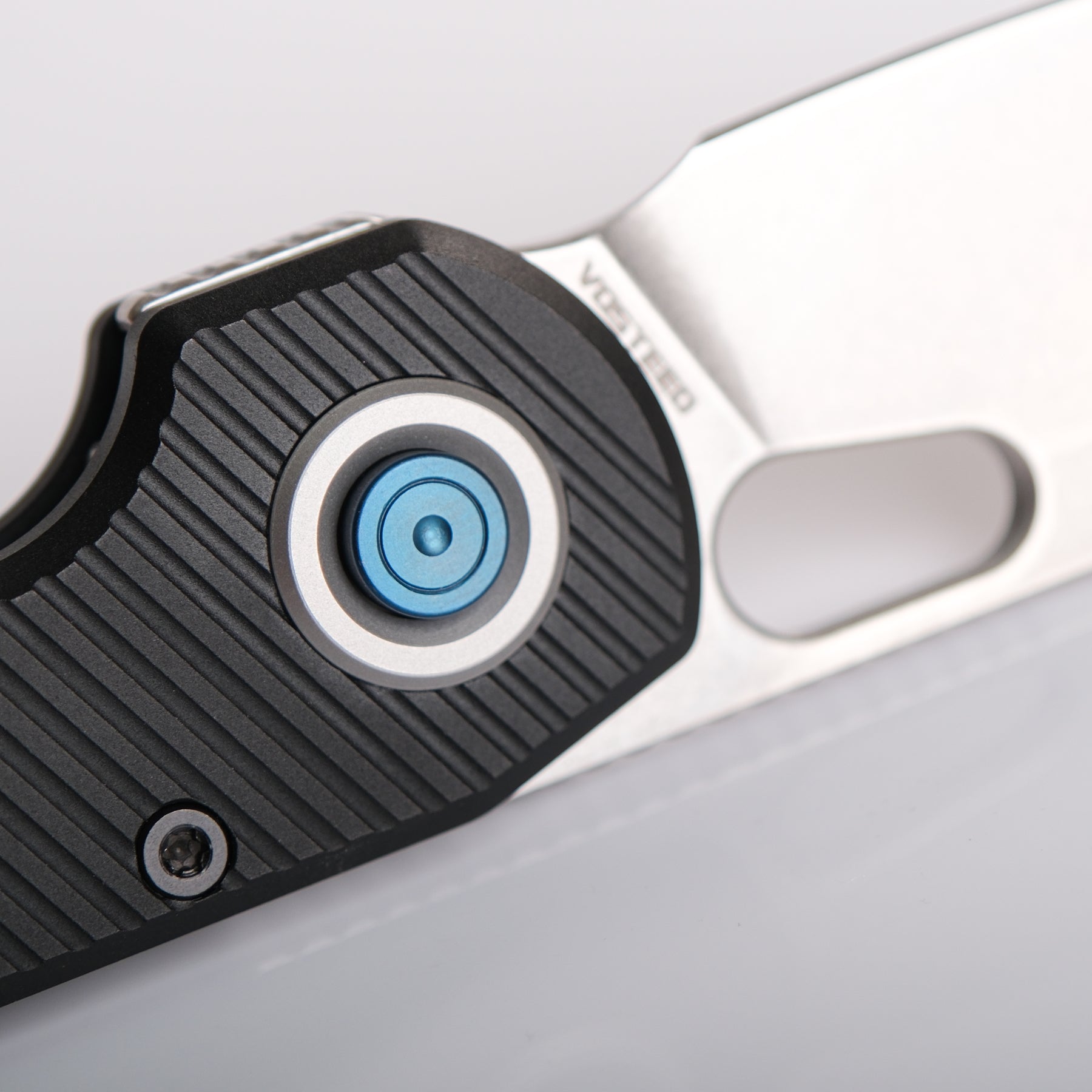 WMK EXCLUSIVE VOSTEED ANKYLO VANCHOR LOCK POCKET KNIFE BLACK LINED ALUMINUM S35VN STEEL STONEWASHED BLADE A1915