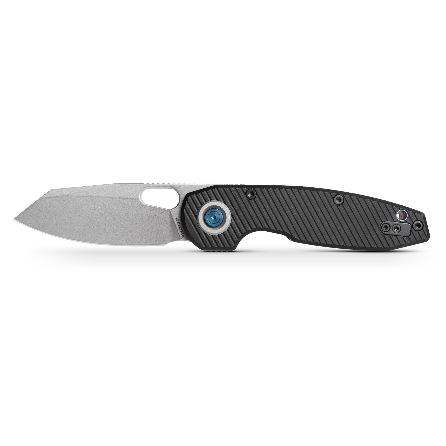 WMK EXCLUSIVE VOSTEED ANKYLO VANCHOR LOCK POCKET KNIFE BLACK LINED ALUMINUM S35VN STEEL STONEWASHED BLADE A1915