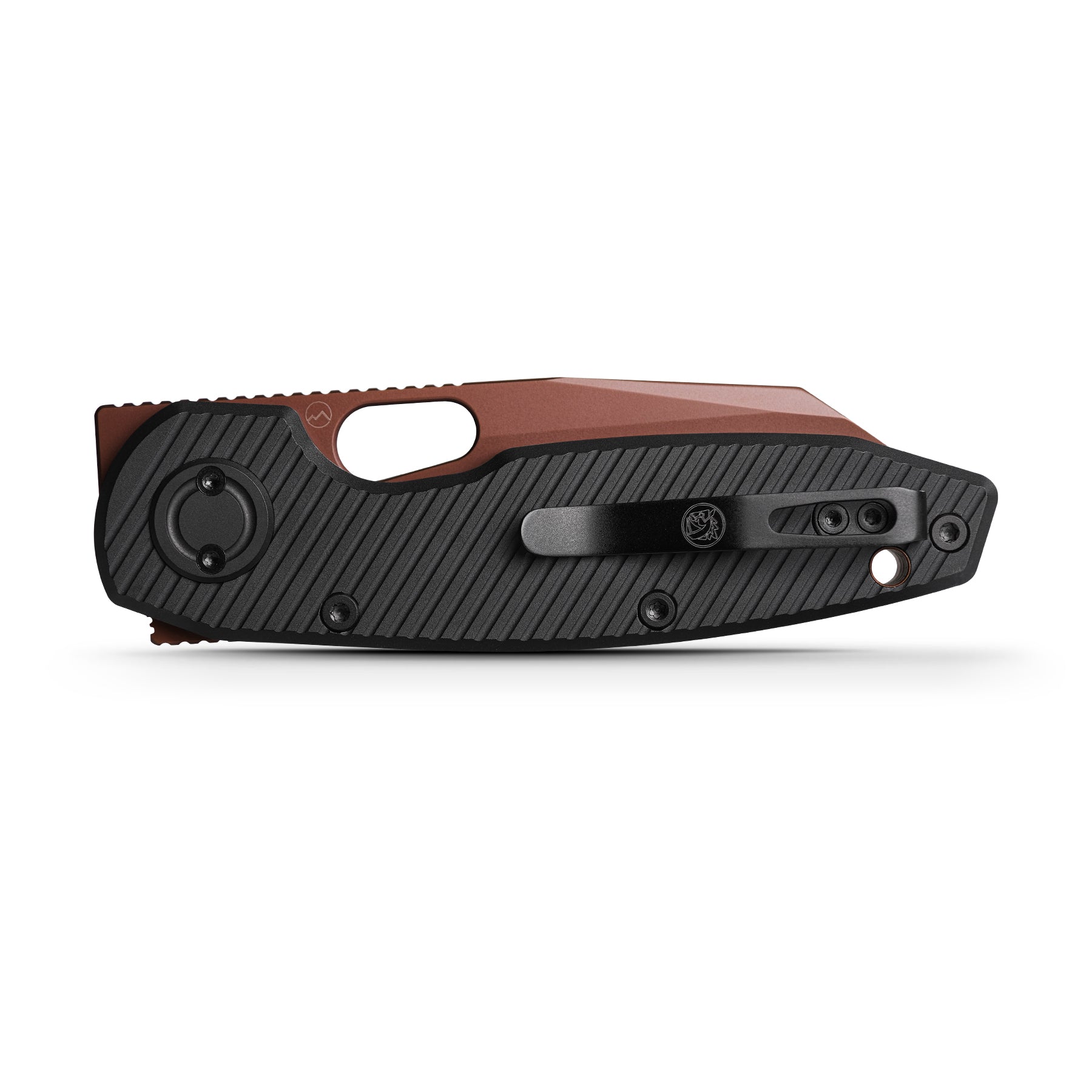 WMK EXCLUSIVE VOSTEED ANKYLO VANCHOR LOCK POCKET KNIFE BLACK LINED ALUMINUM S35VN STEEL COPPER PVD BLADE A1916