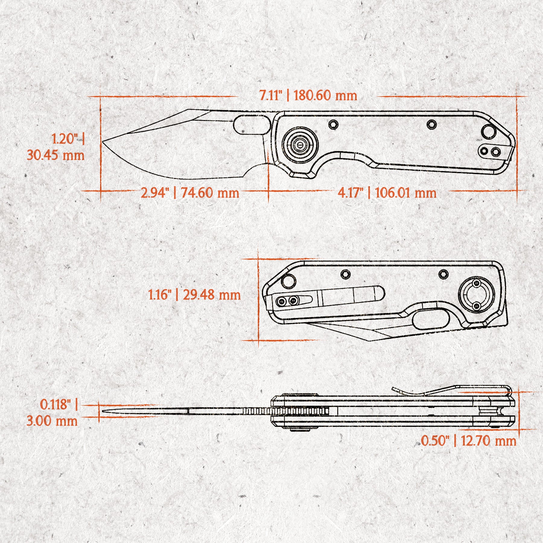 Akita - Vanchor Lock® (2.94" S35VN Blade & Aluminum Handle) - A2403