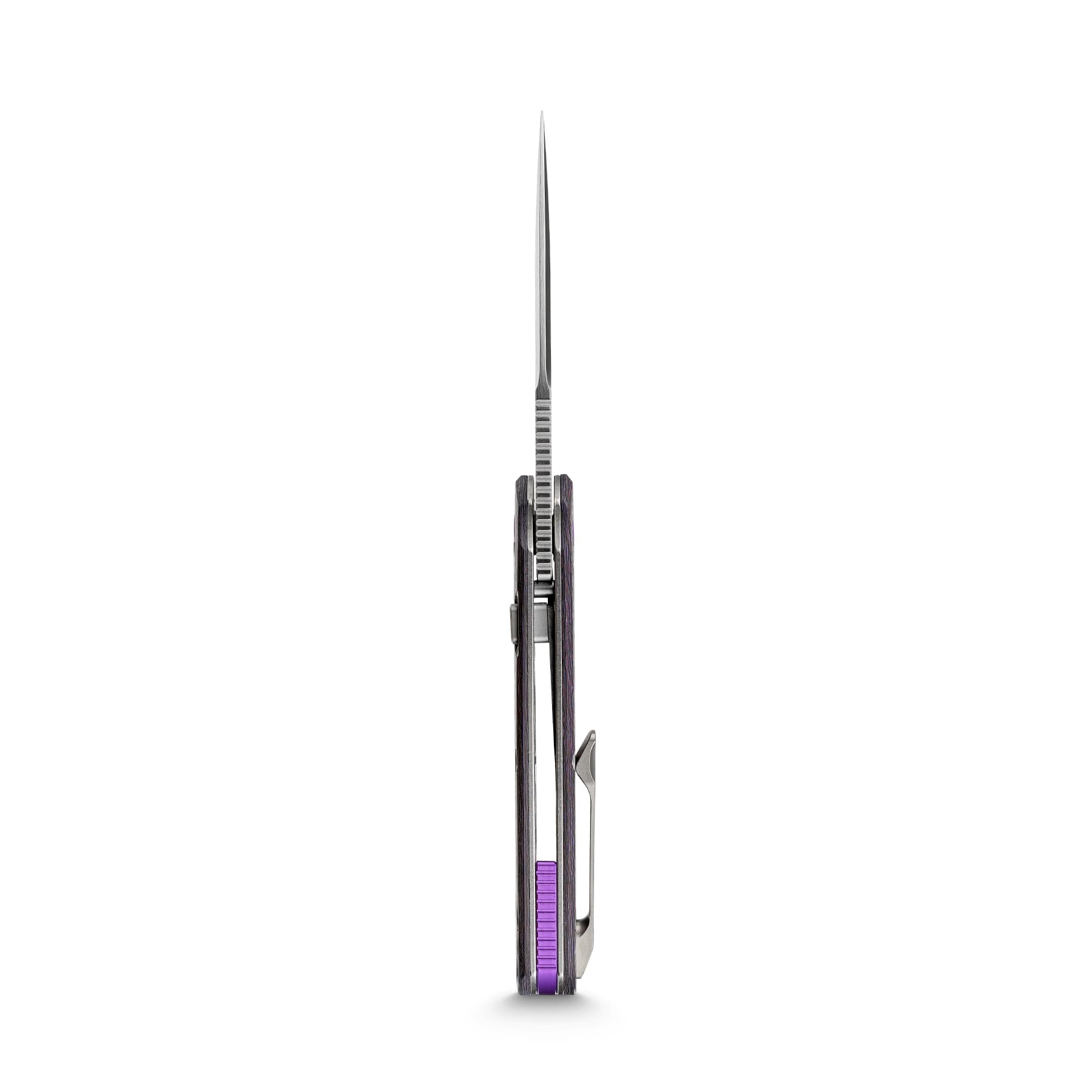 BLADEHQ Exclusive Vosteed Psyop Top Liner Lock Knife Purple Haze