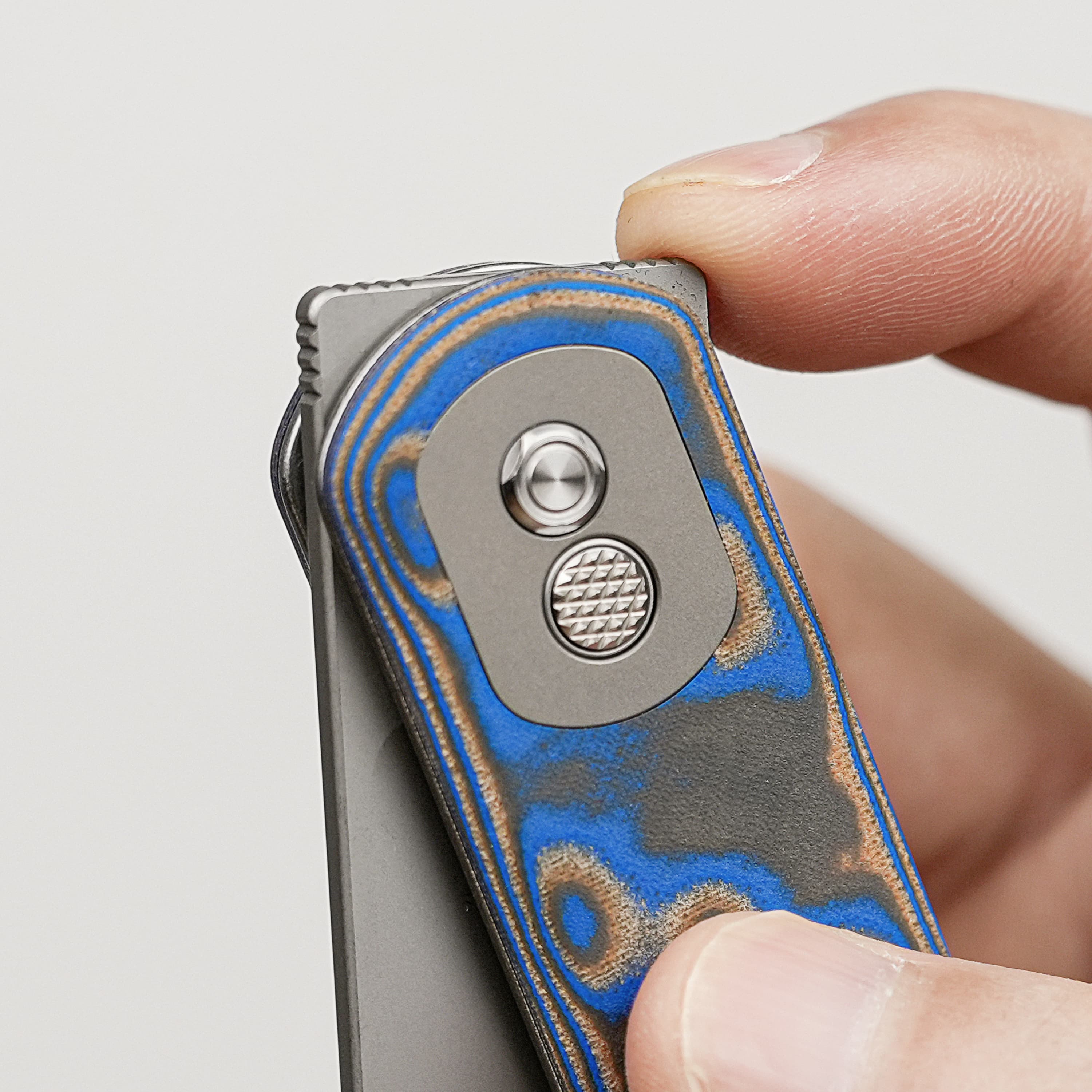 Brown Micarta Corgi Knife | Classic EDC Feel, Button Lock