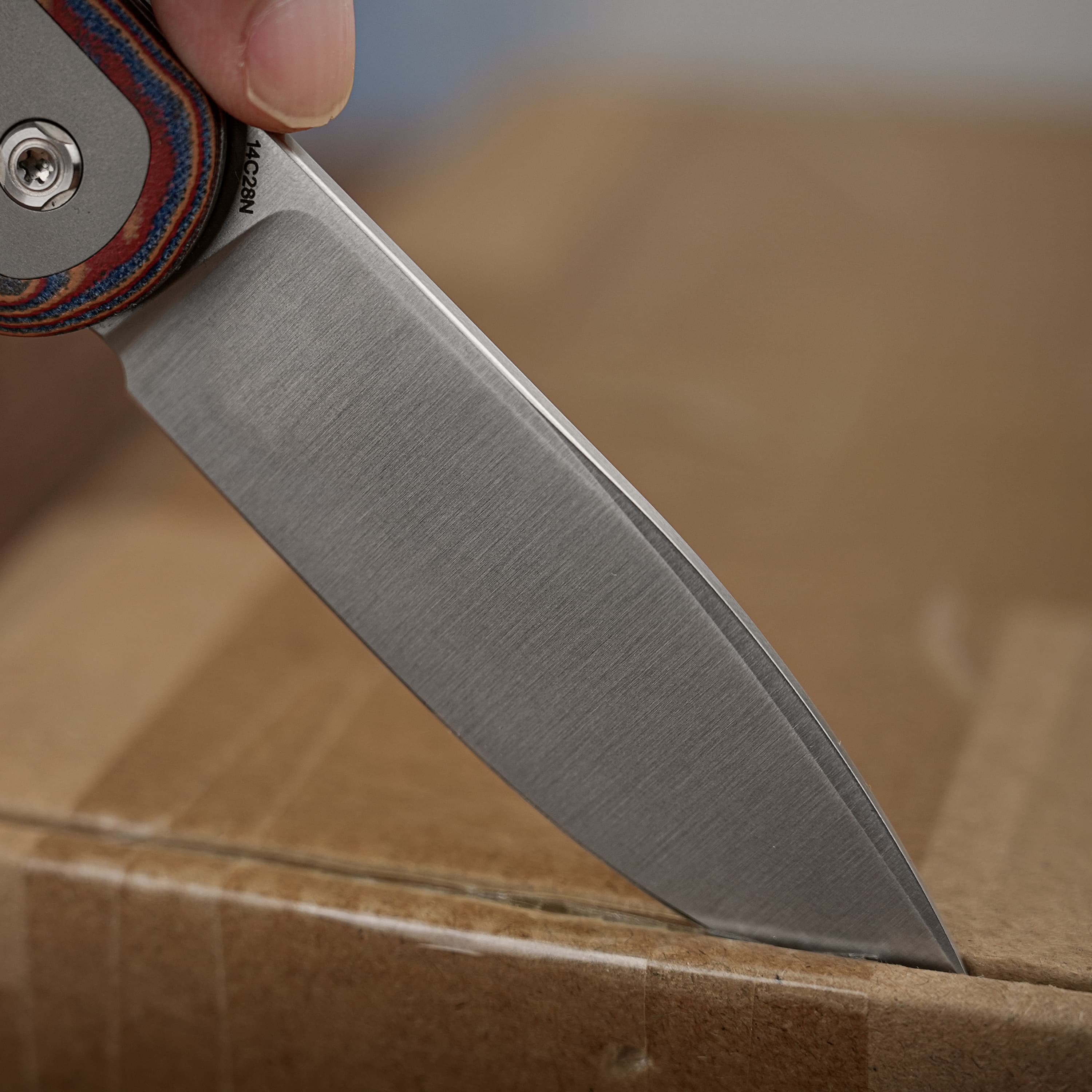 Brown Micarta Corgi Knife | Classic EDC Feel, Button Lock