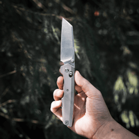 Dachshund - Crossbar Lock (3.25" M390 Blade & Titanium Handle) - A1202
