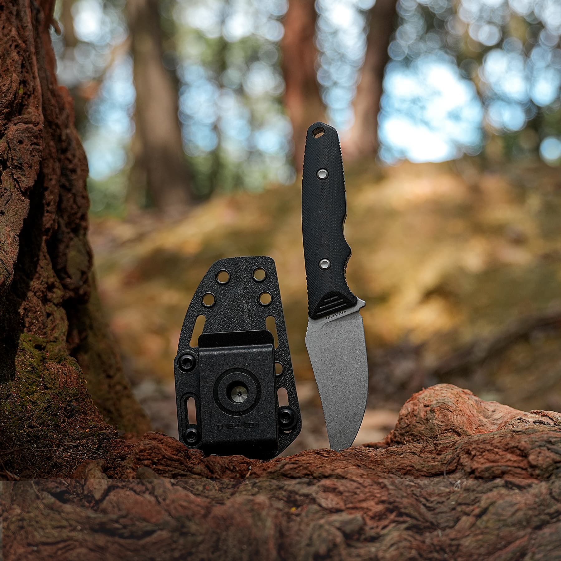 H-Back - Fixed Blade Knife (2.92" Nitro-V Blade & G10 Handle) With S.O.A.R. Clip - D0404