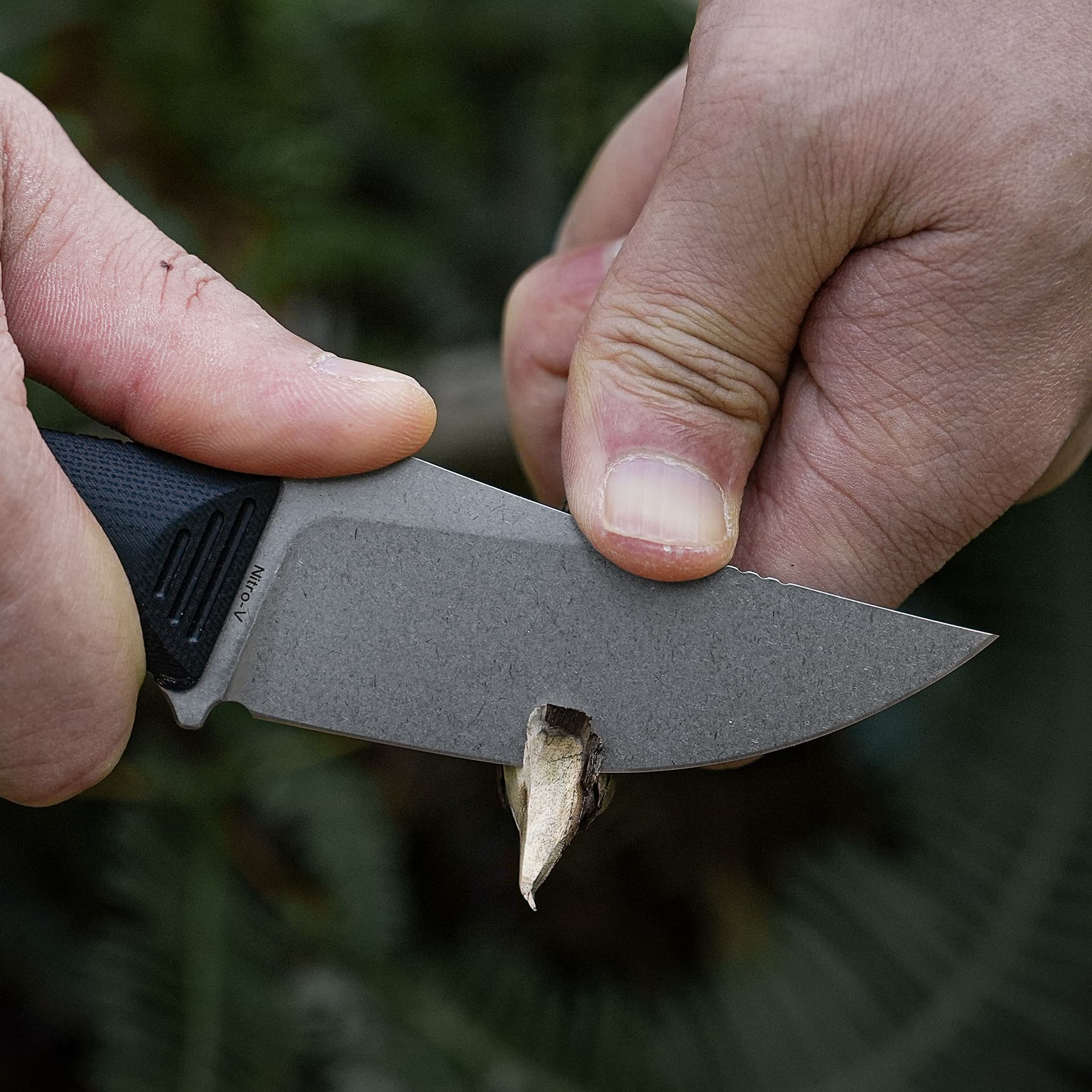 H-Back Black G10 Fixed Knife | S.O.A.R. Clip Outdoor Edge