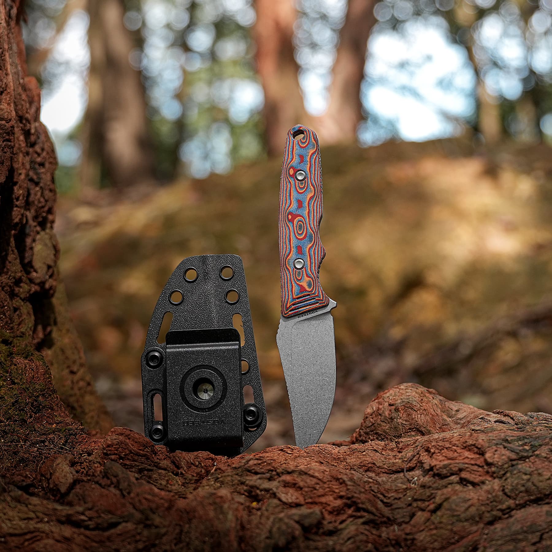 H-Back - Fixed Blade Knife (2.92" Nitro-V Blade & Micarta Handle) With S.O.A.R. Clip - D0406