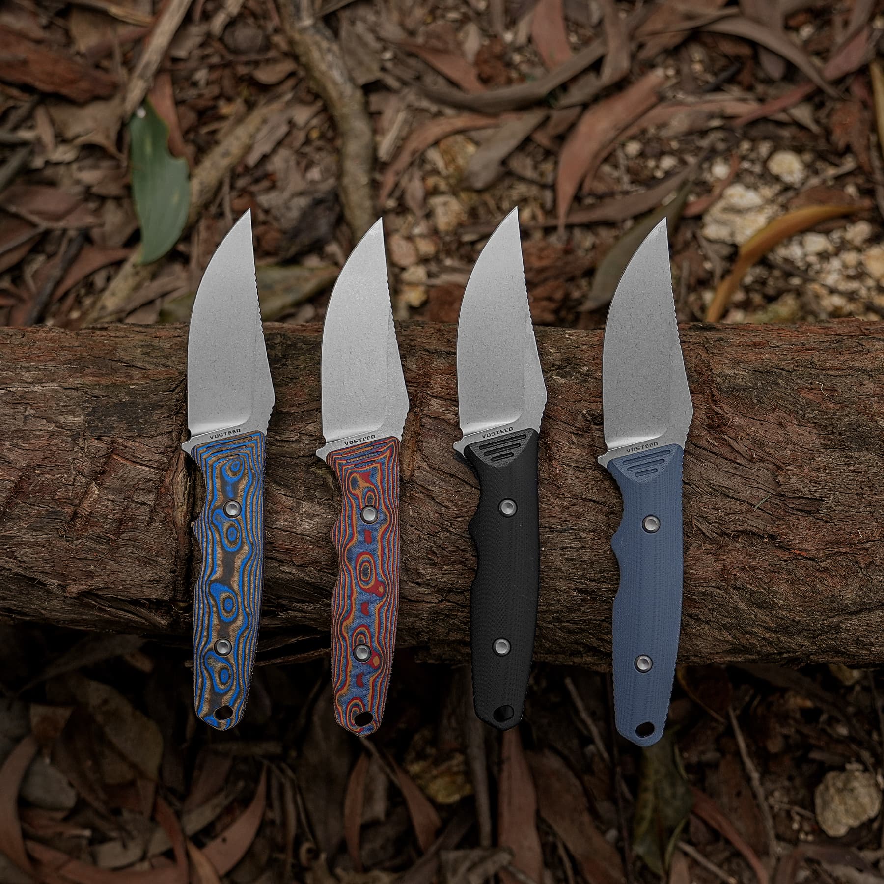 H-Back Copper Raindrop Micarta Fixed Knife | S.O.A.R. Clip Outdoor