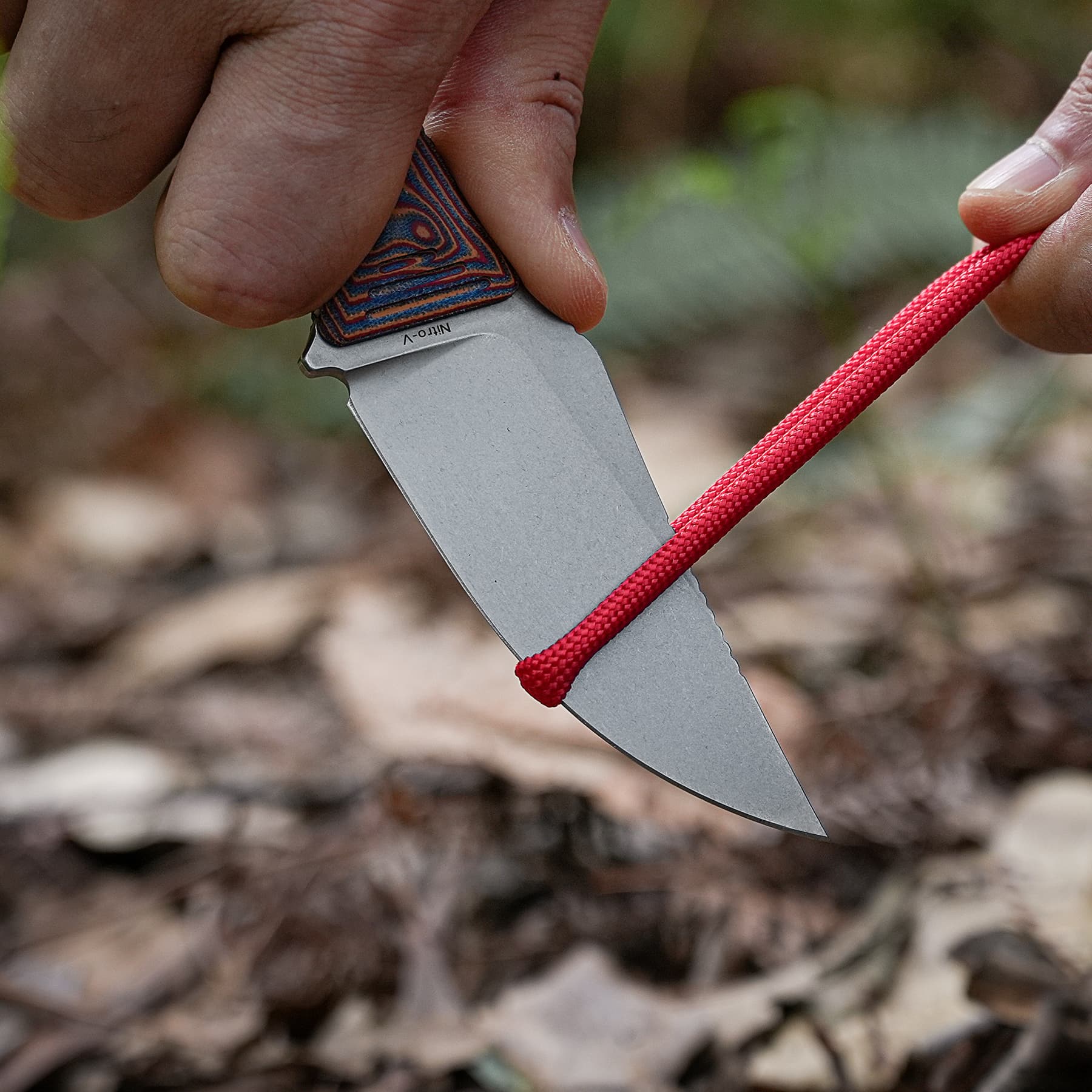 H-Back Copper Raindrop Micarta Fixed Knife | S.O.A.R. Clip Outdoor