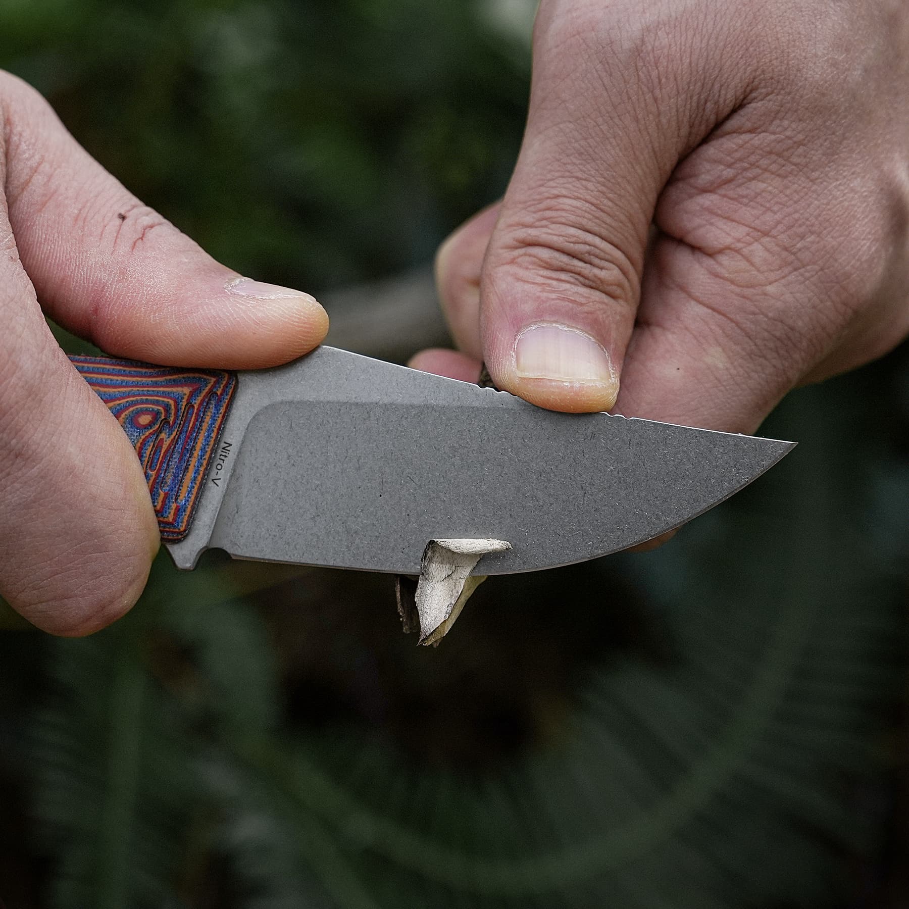 H-Back Copper Raindrop Micarta Fixed Knife | S.O.A.R. Clip Outdoor
