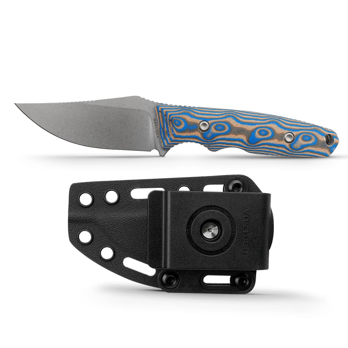 H-Back - Fixed Blade Knife (2.92" Nitro-V Blade & Micarta Handle) With S.O.A.R. Clip - D0407