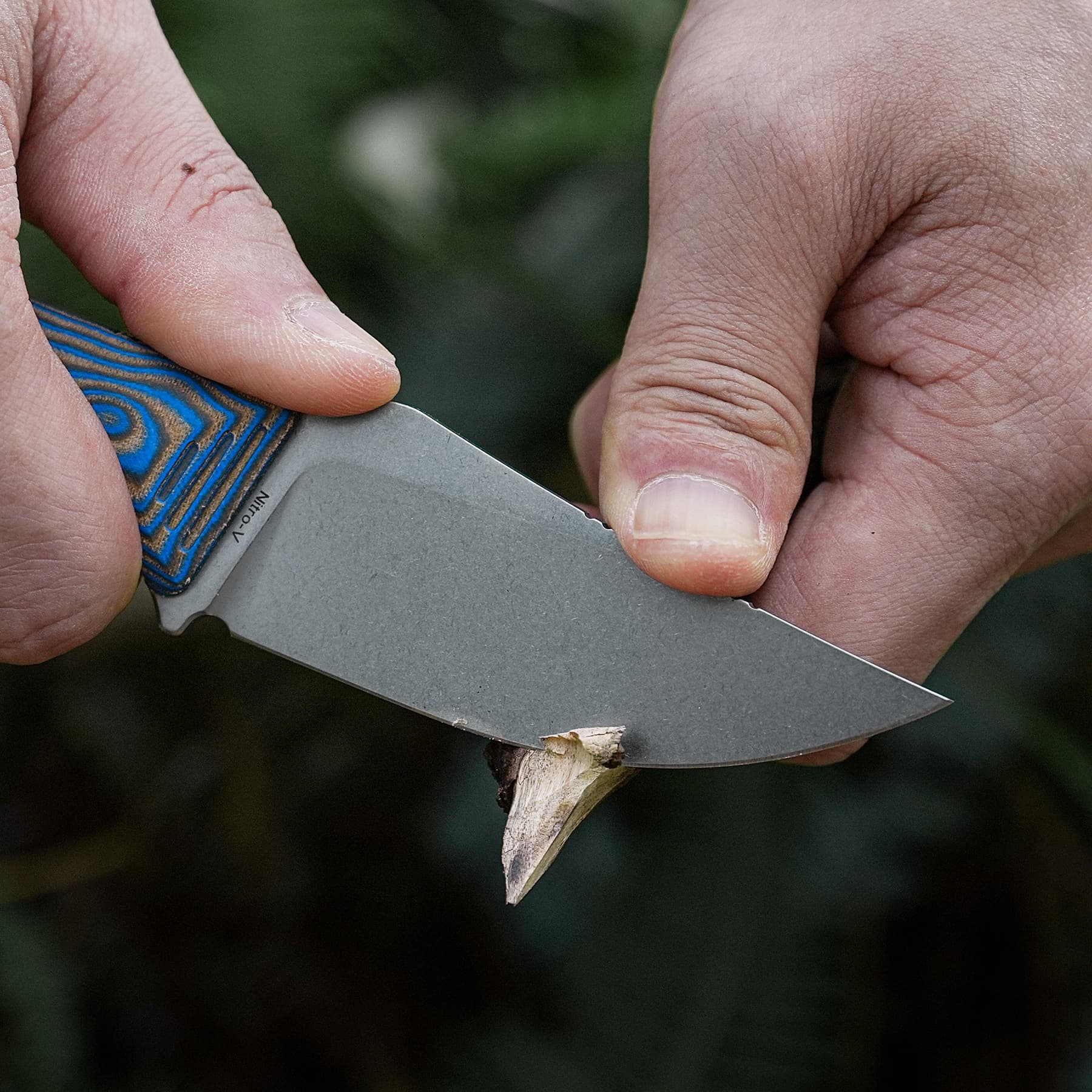 H-Back Blue Ocean Micarta Fixed Knife | S.O.A.R. Clip Outdoor Edge