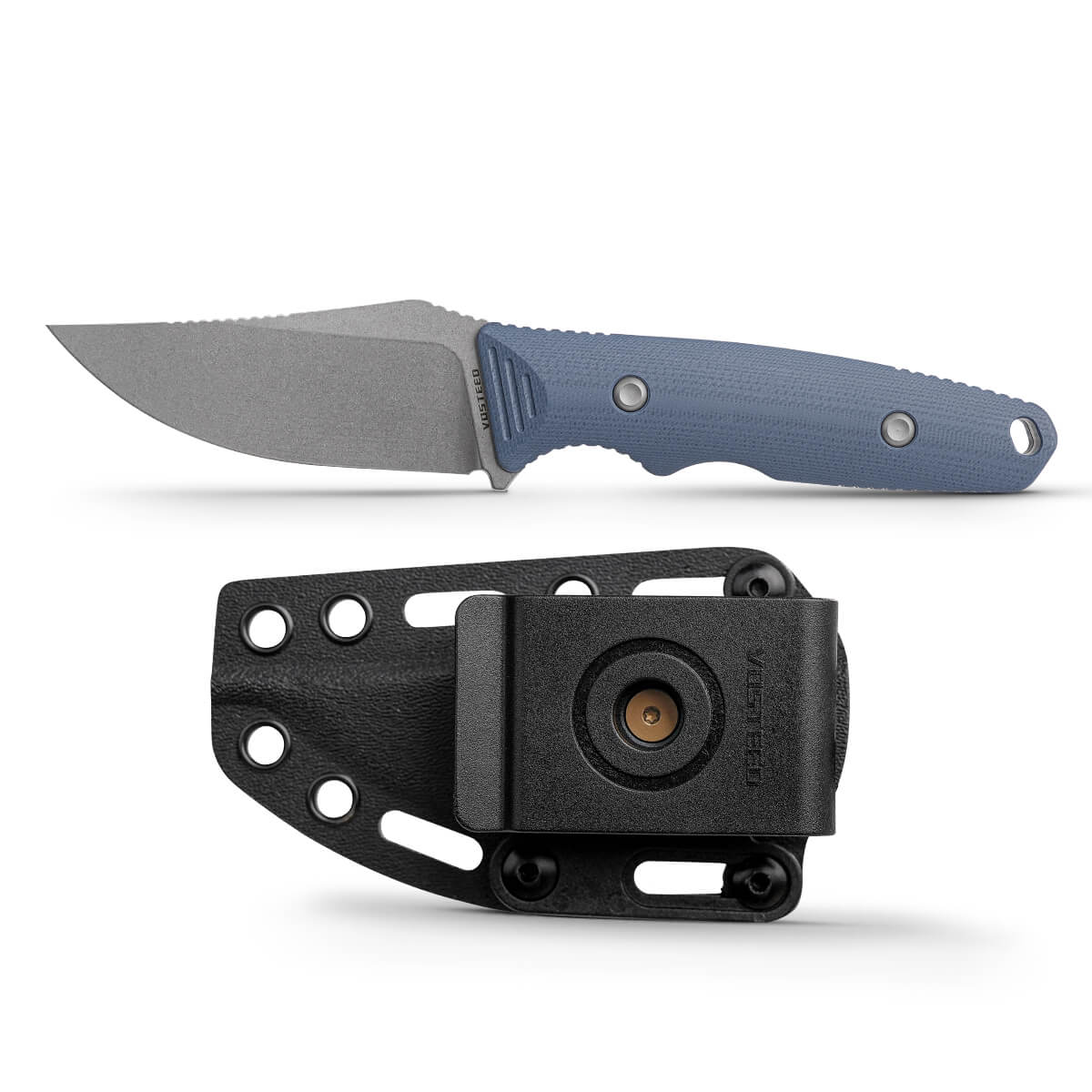 H-Back - Fixed Blade Knife (2.92" 14C28N Blade & G10 Handle) With S.O.A.R. Clip - D0403