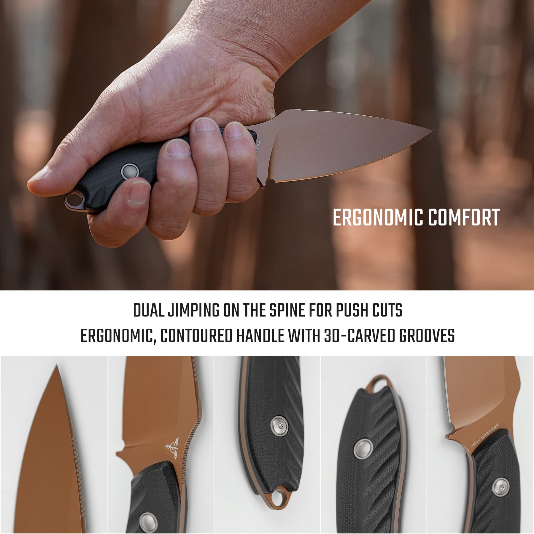 Coming Soon - Inferno- Fixed Blade Knife (3.57" 14C28N Blade & G10 Handle) With S.O.A.R. Clip - D0801