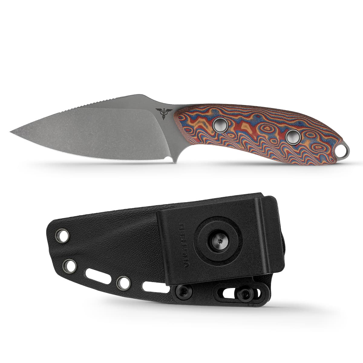 Coming Soon - Inferno- Fixed Blade Knife (3.57" 14C28N Blade & Micarta Handle) With S.O.A.R. Clip - D0803)