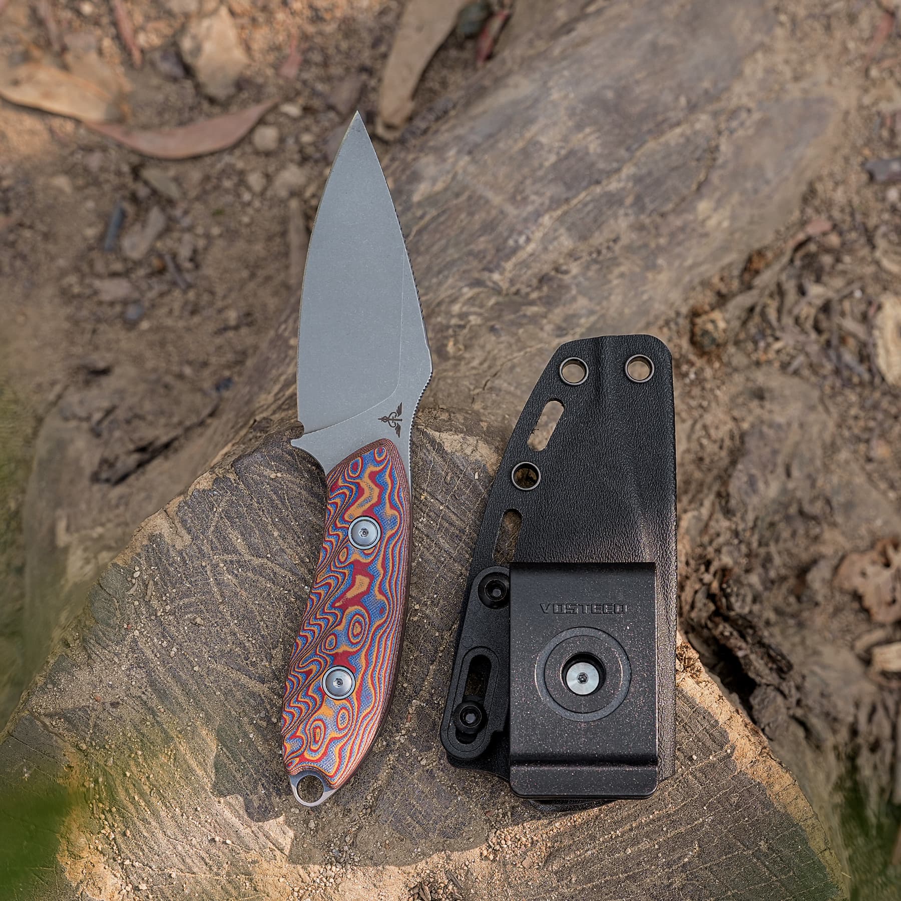 Coming Soon - Inferno- Fixed Blade Knife (3.57" 14C28N Blade & Micarta Handle) With S.O.A.R. Clip - D0803)