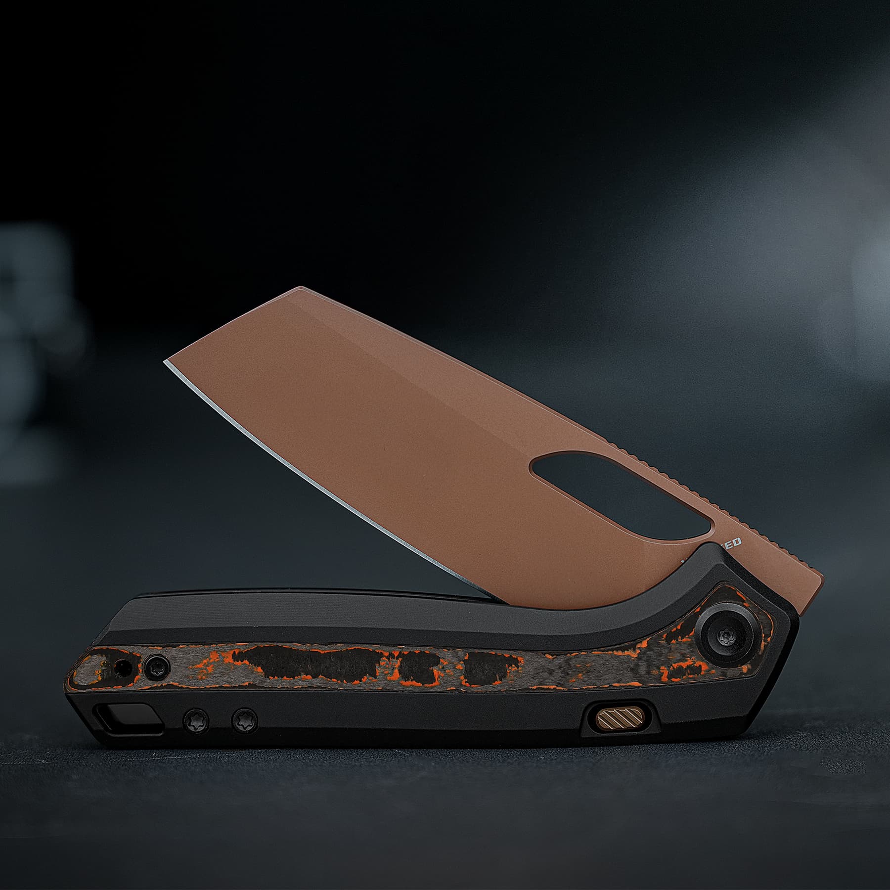 Kroc 329 -Top Liner Lock (3.29" S35VN Blade & Aluminum & Topo G10 Handle) - A1810