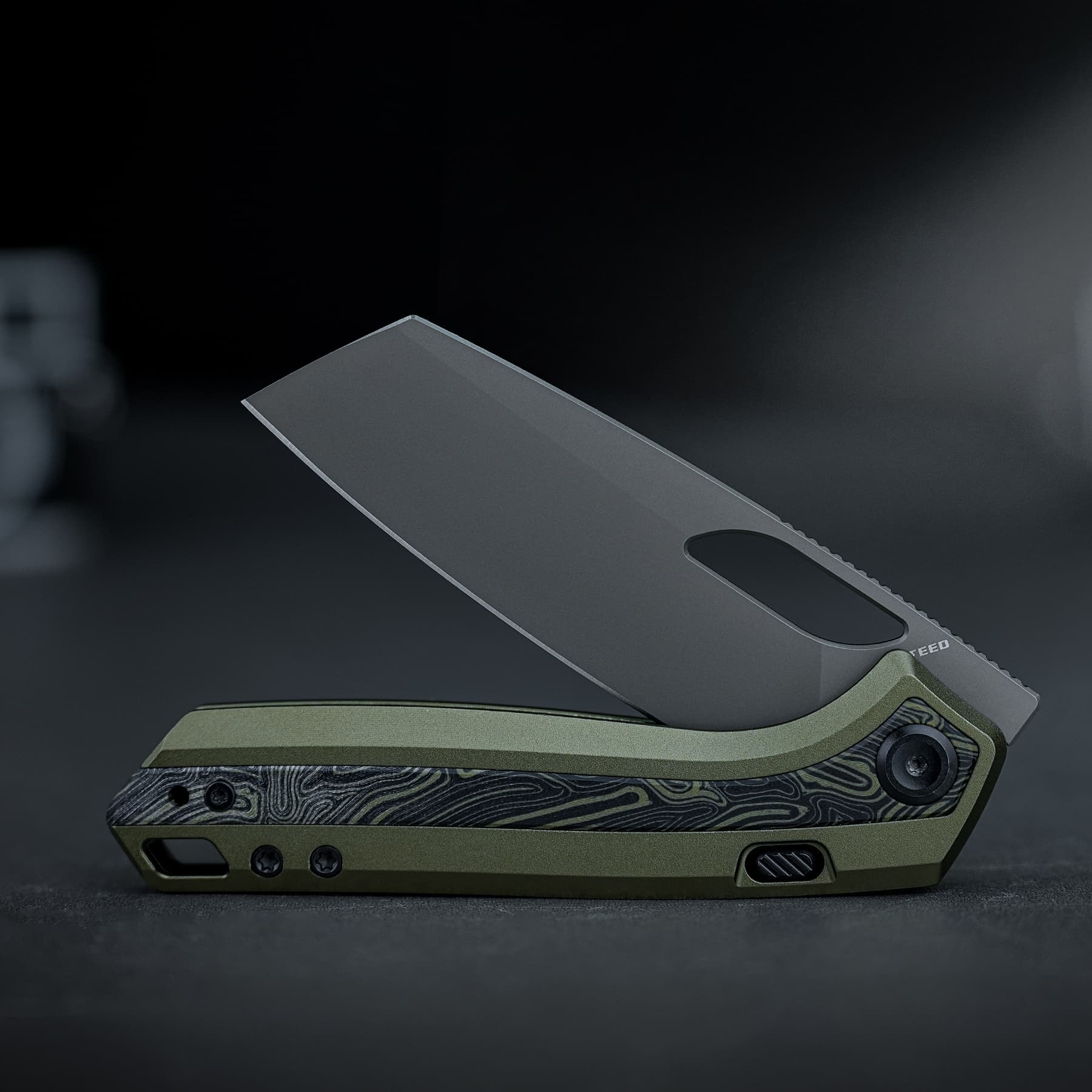 Kroc 329 -Top Liner Lock (3.29" S35VN Blade & Aluminum & Topo G10 Handle) - A1812