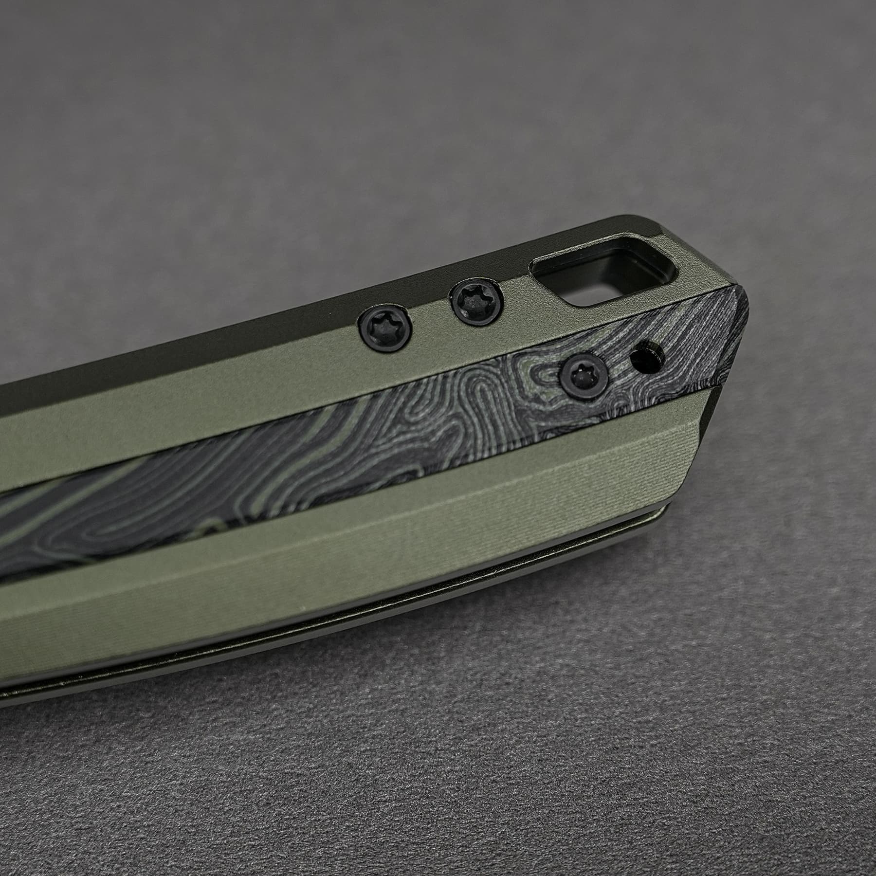 Kroc 329 -Top Liner Lock (3.29" S35VN Blade & Aluminum & Topo G10 Handle) - A1812