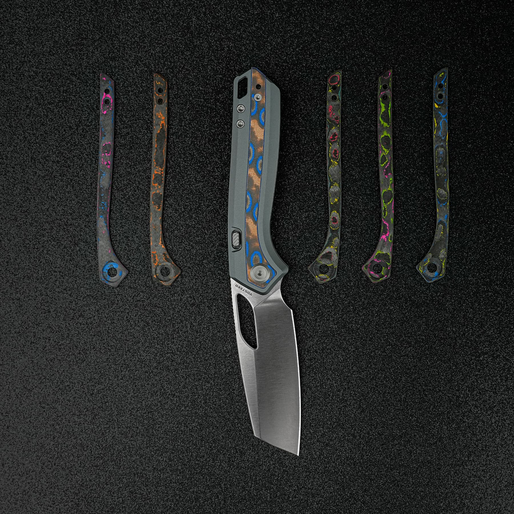 Kroc 329 -Top Liner Lock (3.29" S35VN Blade & Aluminum & Ocean Micarta Handle) - A1813