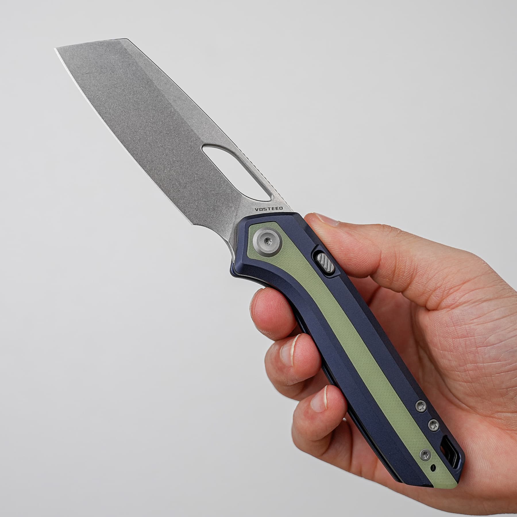 Kroc 329 -Top Liner Lock (3.29" S35VN Blade & Aluminum & Glow-in-the-Dark G10 Handle) - A1814