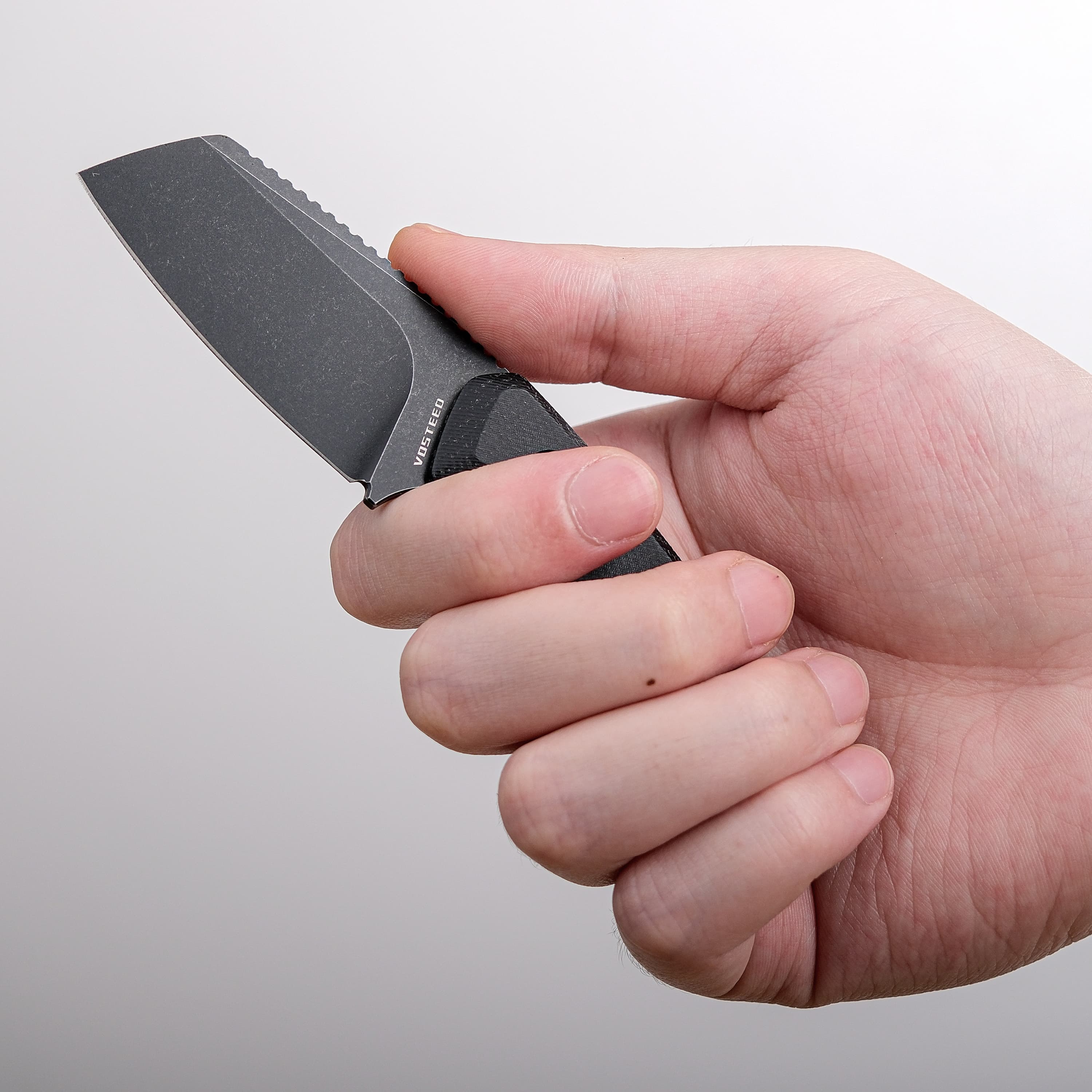 Marmoset- Fixed Blade Knife (2.20" 14C28N Blade & Micarta Handle) With S.O.A.R. Clip - D0702