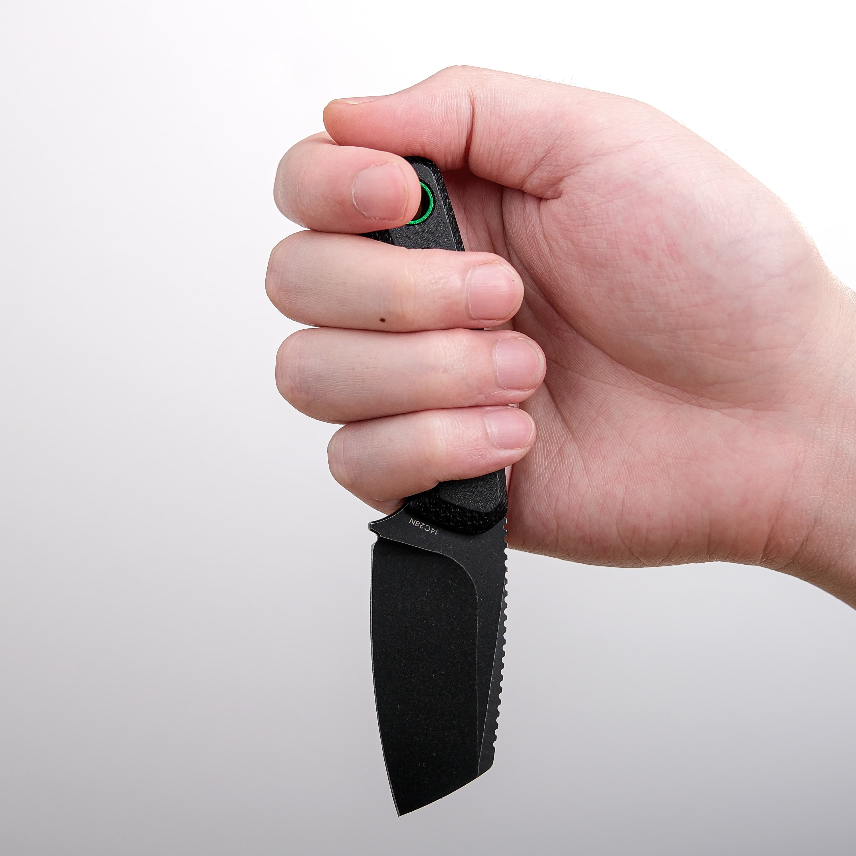 Marmoset- Fixed Blade Knife (2.20" 14C28N Blade & Micarta Handle) With S.O.A.R. Clip - D0702