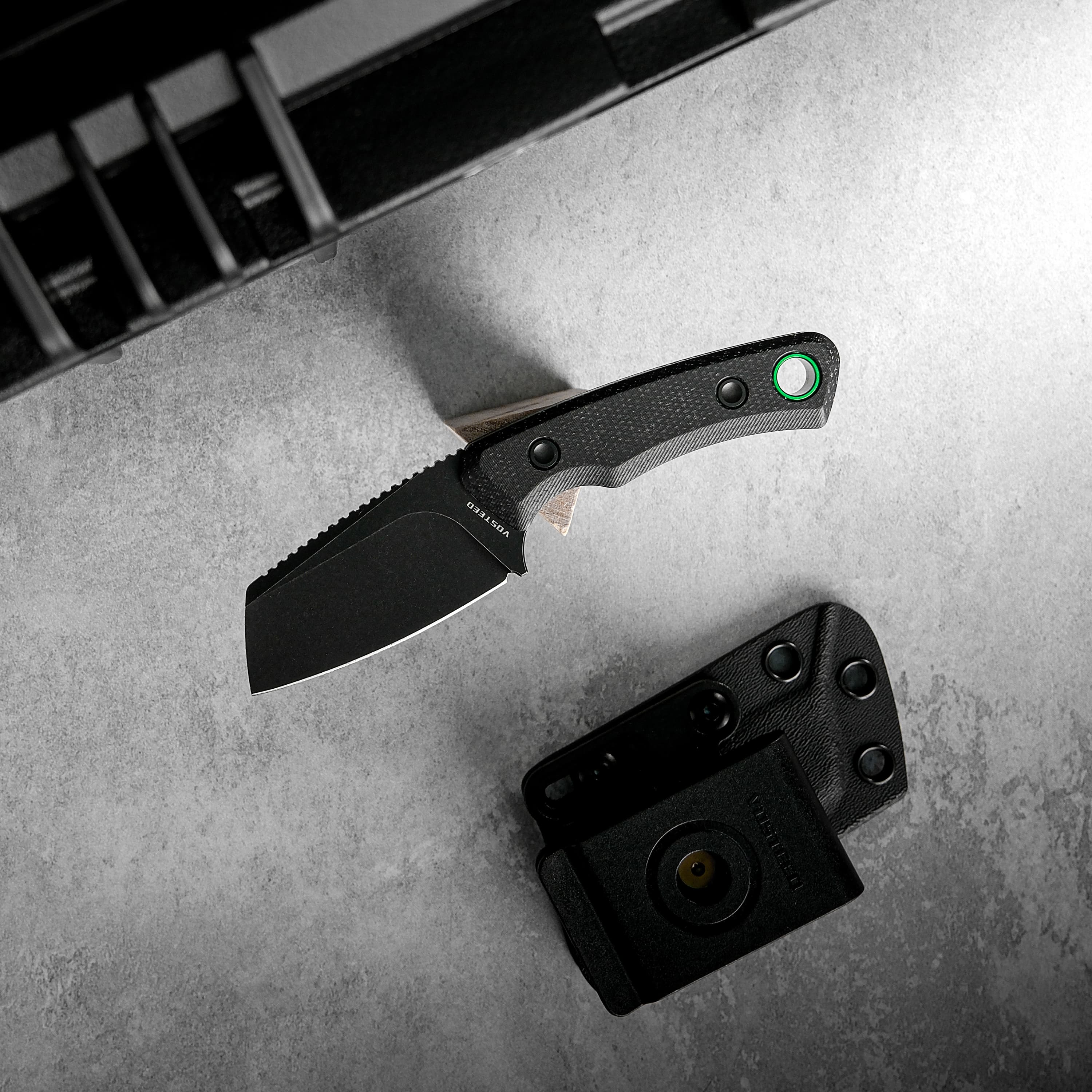 Marmoset- Fixed Blade Knife (2.20" 14C28N Blade & Micarta Handle) With S.O.A.R. Clip - D0702