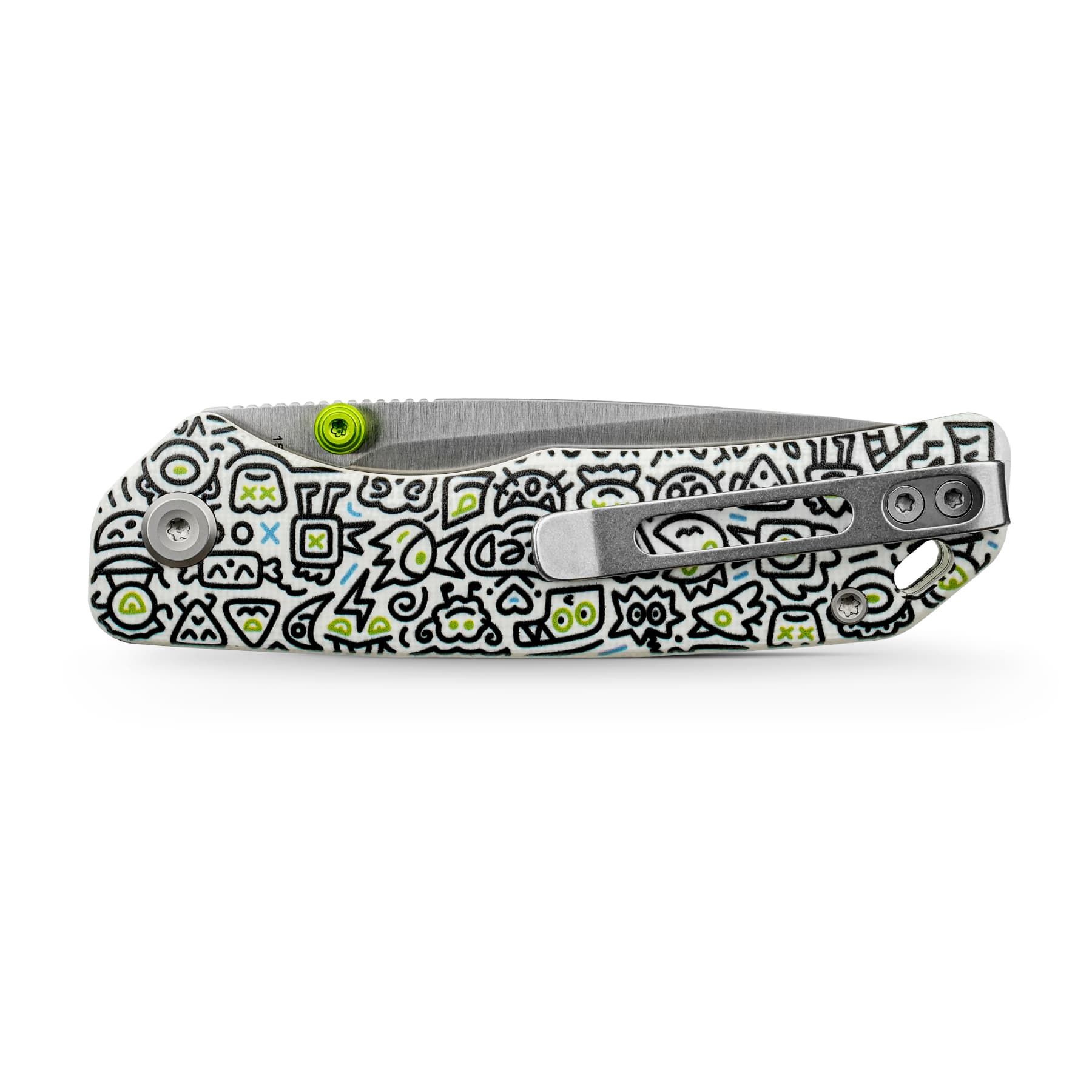 Marten 154CM Pocket Knife | Doodle Monster G10 Safety Folder