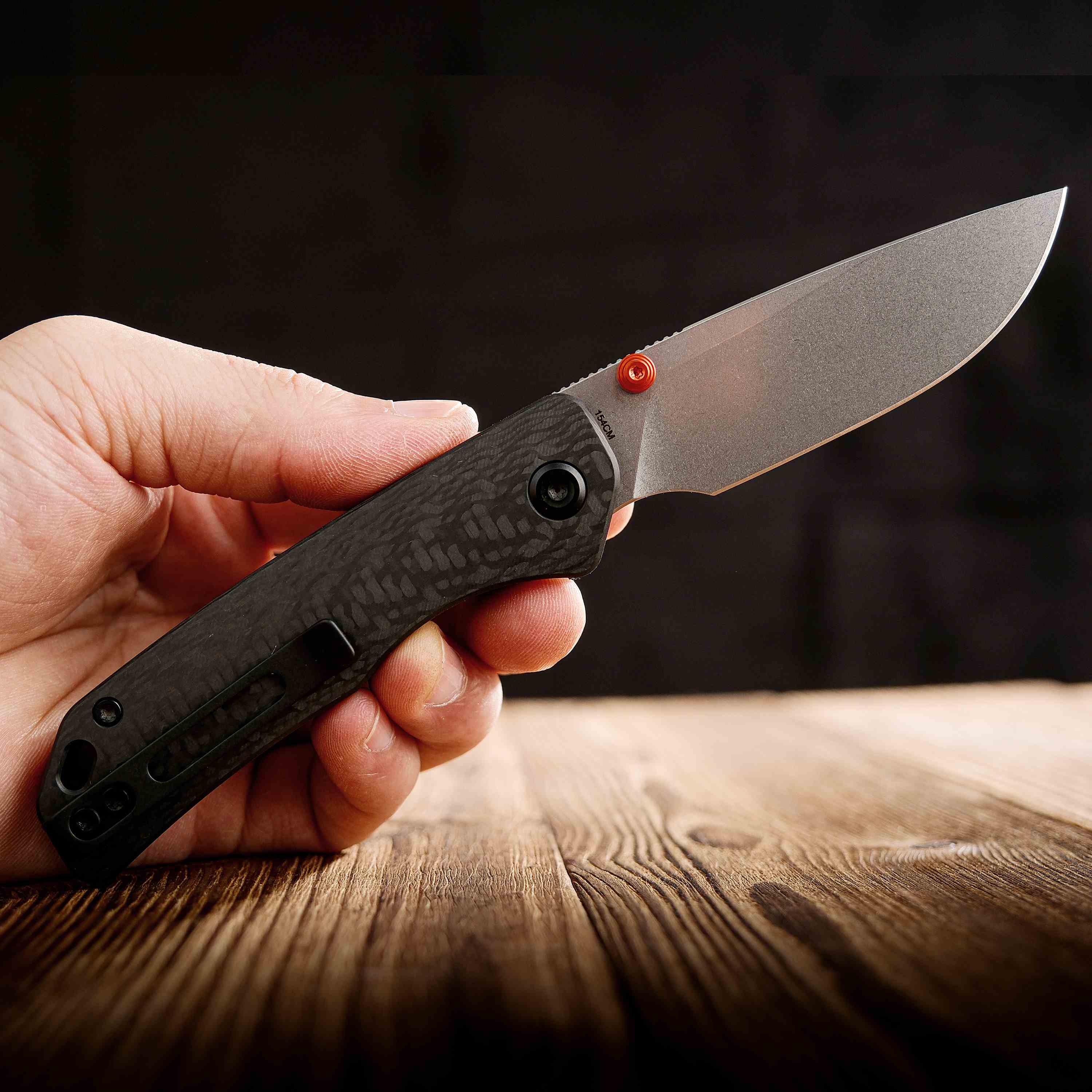 Marten - Top Liner Lock (2.98" 154CM Blade & Carbon Fiber Handle) - A1608