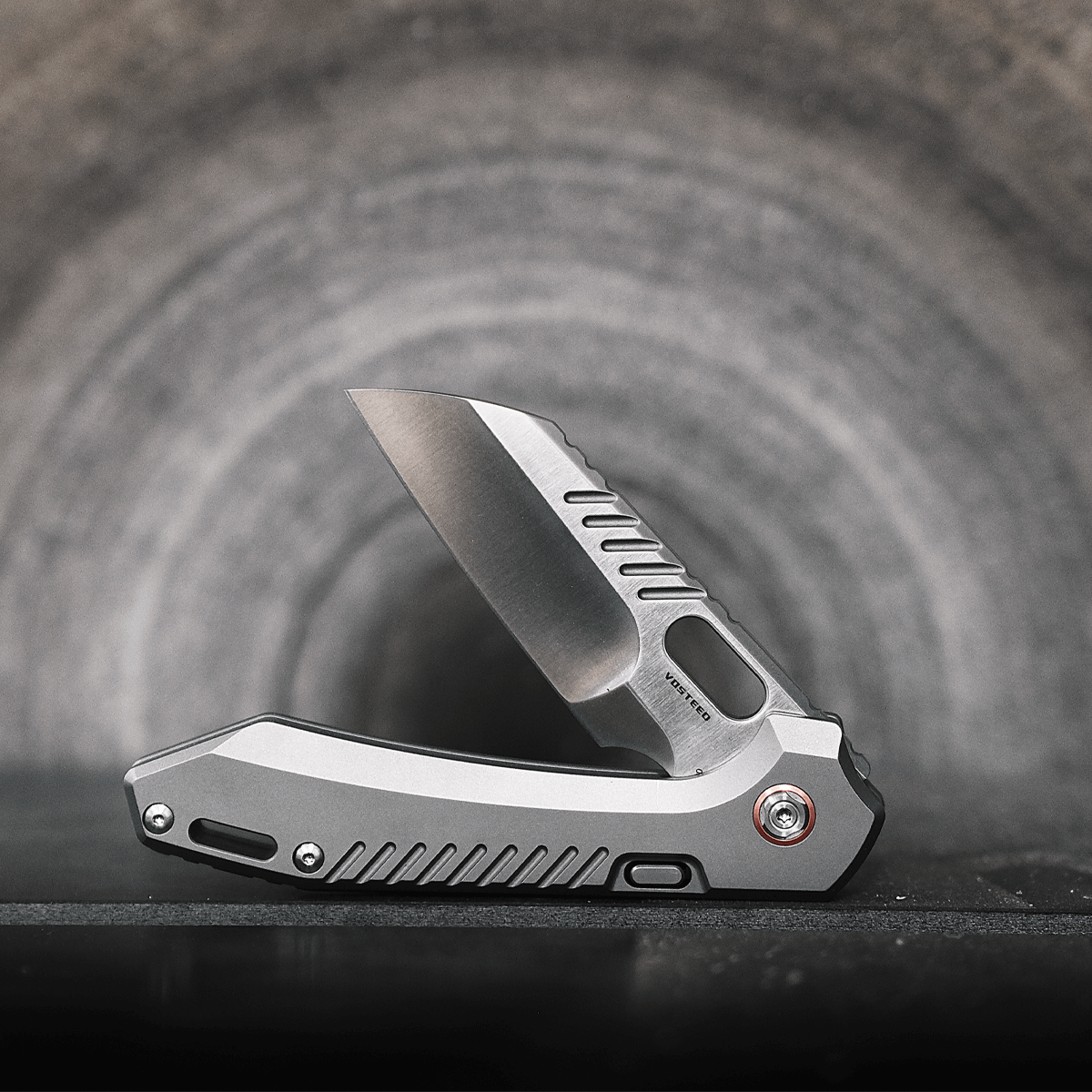 RSKAOS - Top Liner Lock (3.3" M390 Sheepsfoot Blade & Titanium Handle) - MHET4