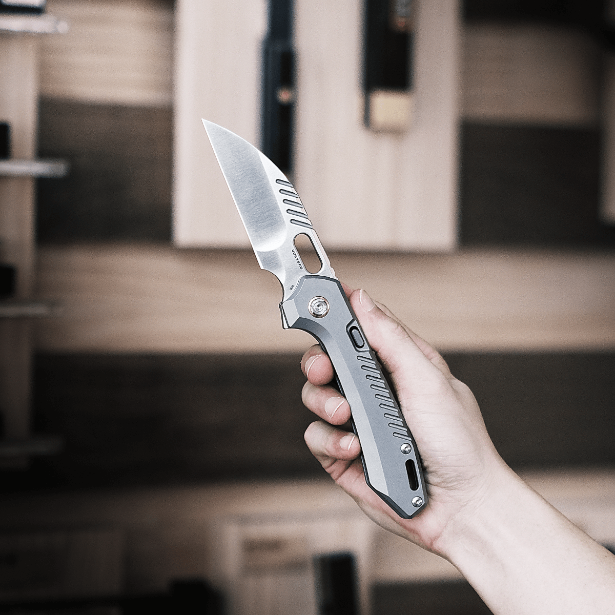 RSKAOS - Top Liner Lock (3.46" M390 Wharncliffe Blade & Titanium Handle) - MHET2