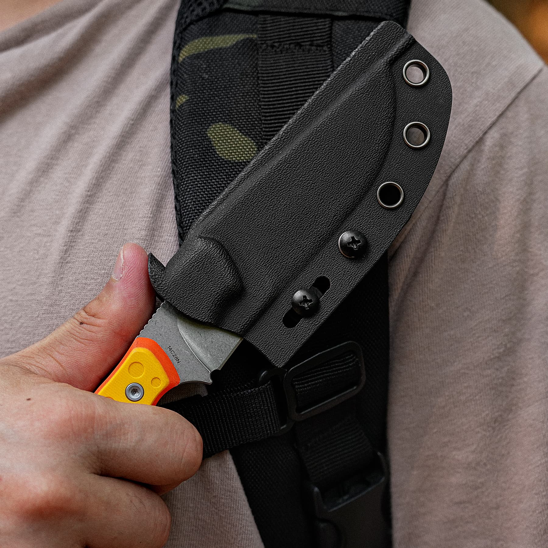 Mink - Fixed Blade Knife  (3.33" 14C28N Blade & G10 Handle) - D0116 AMAZON & TIKTOK EXCLUSIVE