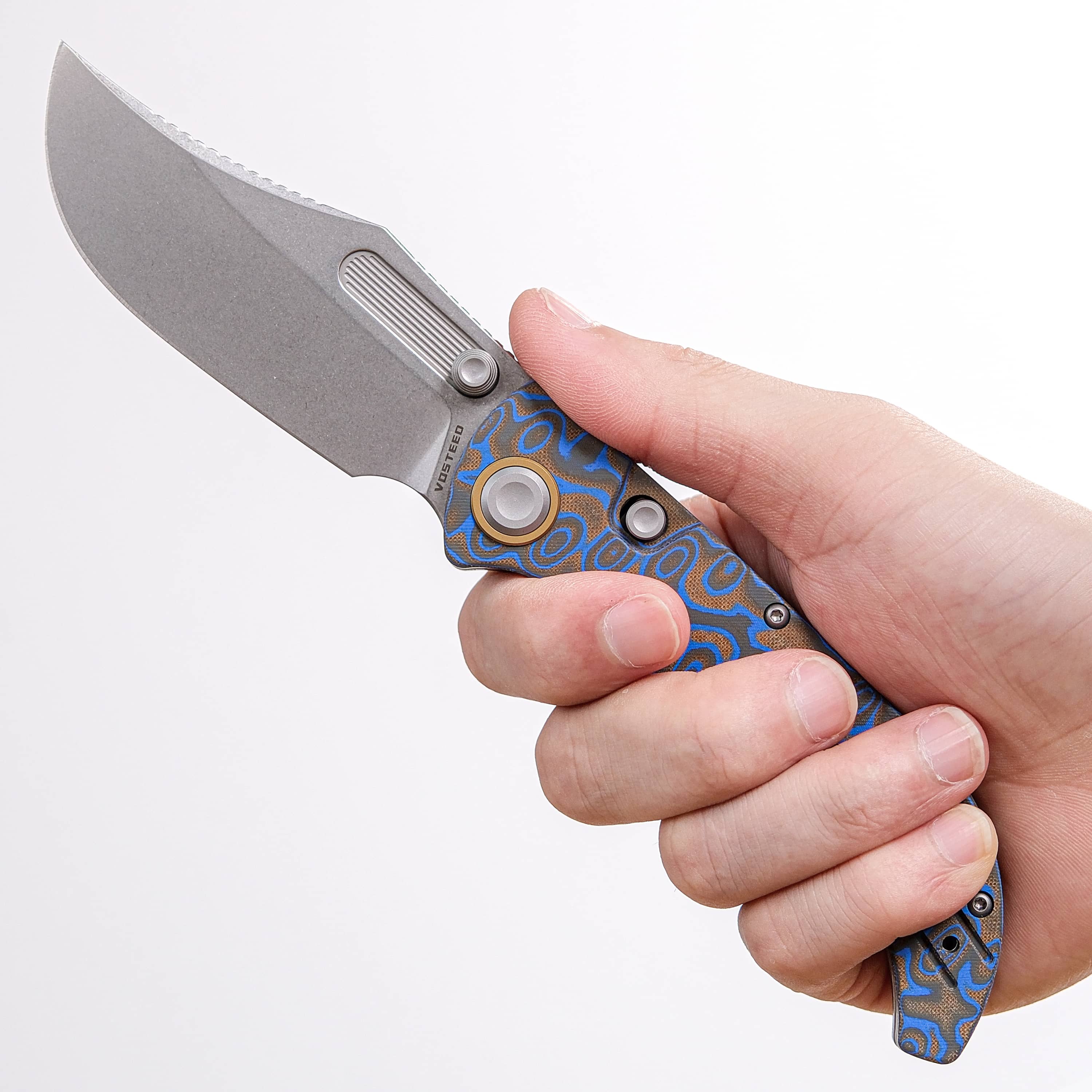 Naga- Top Liner Lock(3.47" S35VN Blade &  Ocean Micarta Handle) - A3903
