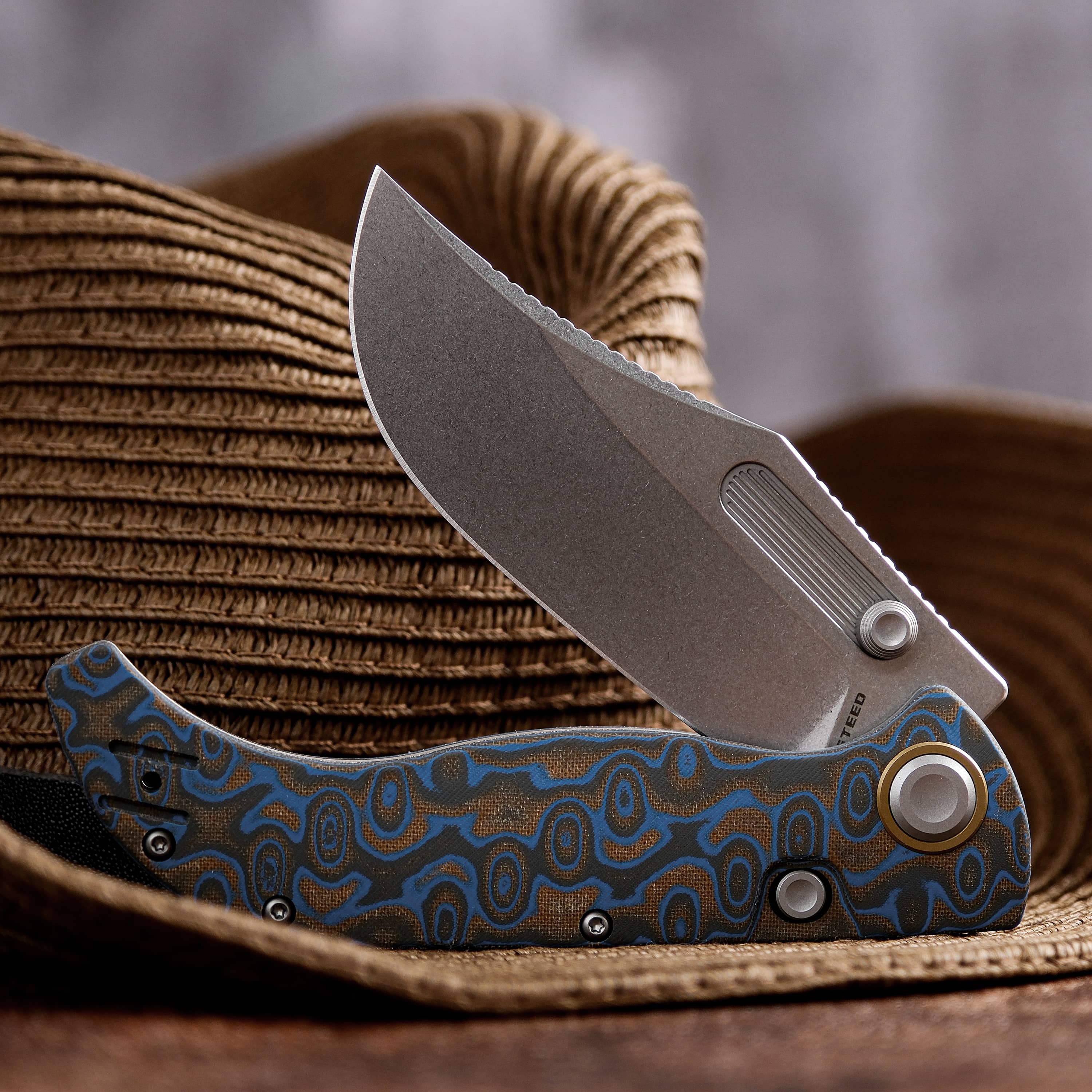 Naga- Top Liner Lock(3.47" S35VN Blade &  Ocean Micarta Handle) - A3903