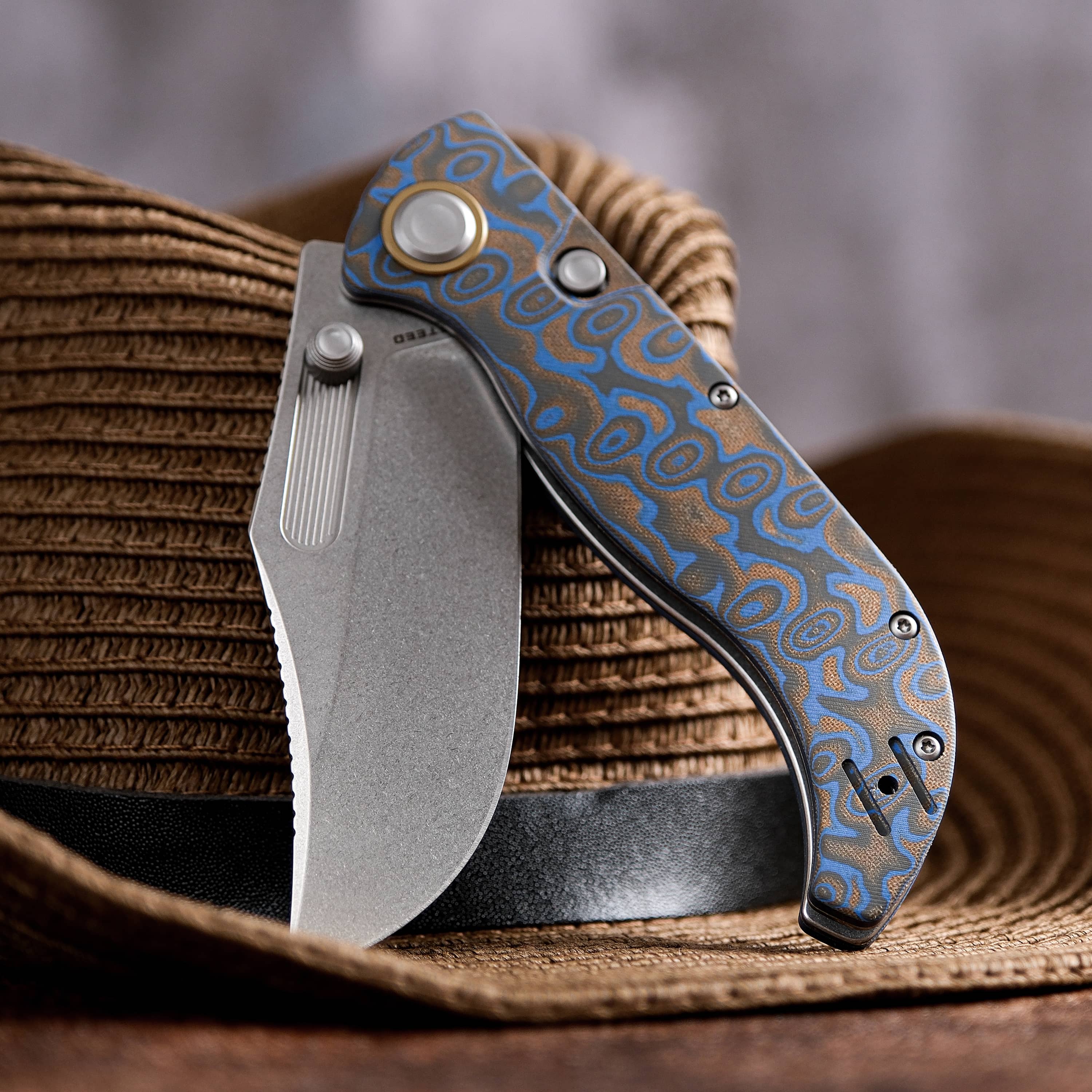 Naga- Top Liner Lock(3.47" S35VN Blade &  Ocean Micarta Handle) - A3903