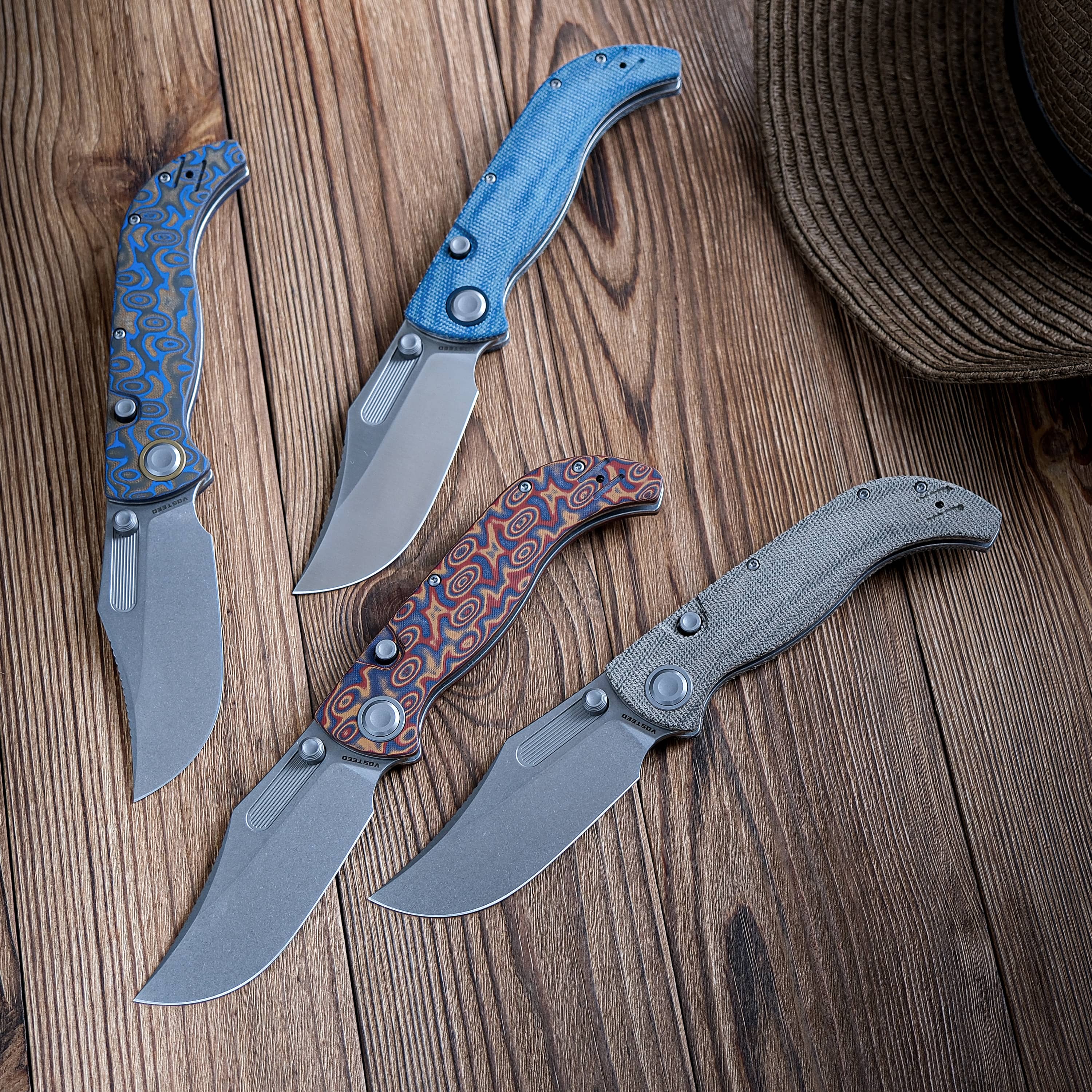 Naga- Top Liner Lock(3.47" S35VN Blade &  Ocean Micarta Handle) - A3903