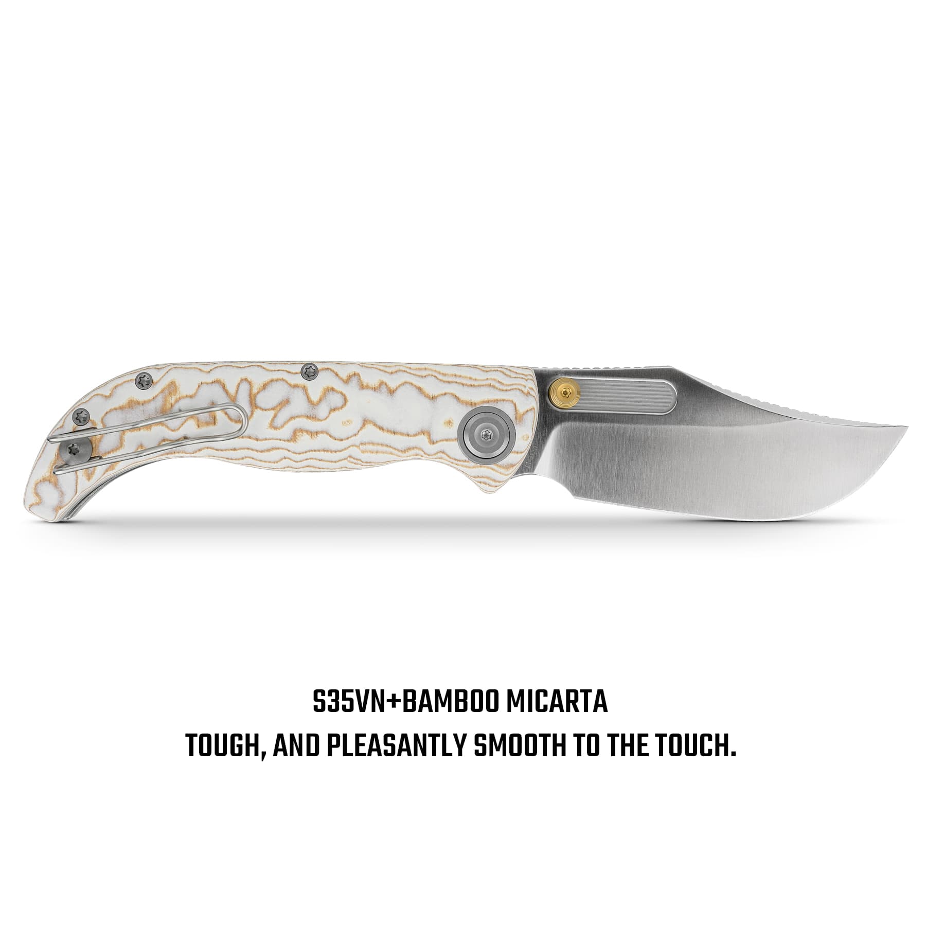 Coming Soon - Naga- Top Liner Lock(3.47" S35VN Blade & Bamboo Micarta Handle) - A3906
