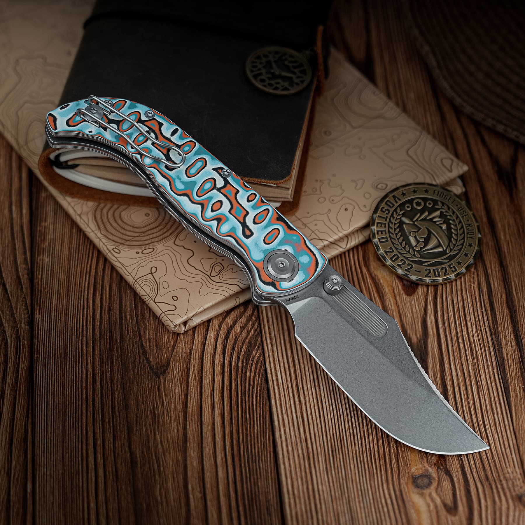 Coming Soon - Naga- Top Liner Lock(3.47" S35VN Blade & Bamboo Micarta Handle) - A3908