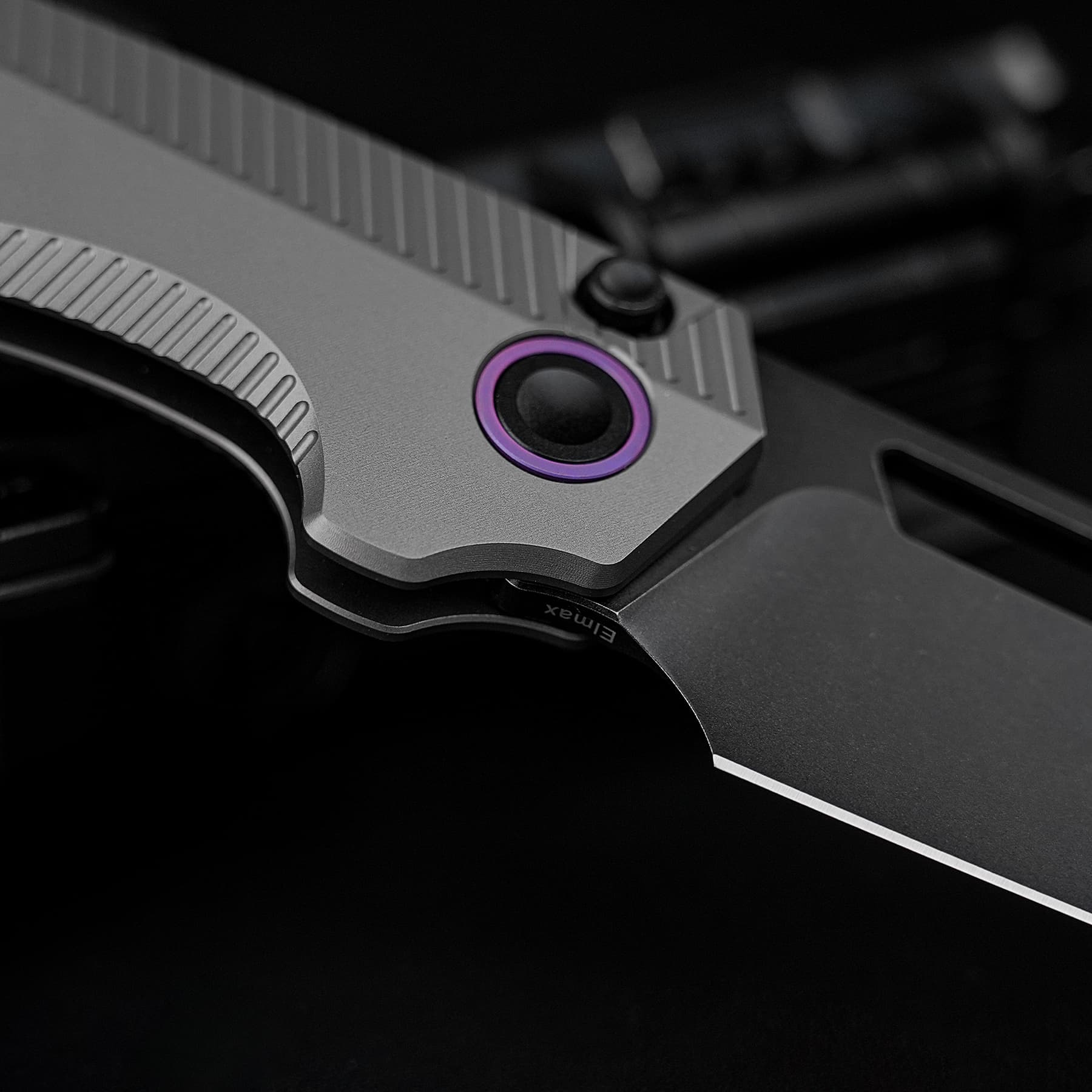 Nip-L - Top Liner Lock (3.15" Elmax Blade & Titanium Handle) For Left-Handed Users - A4206