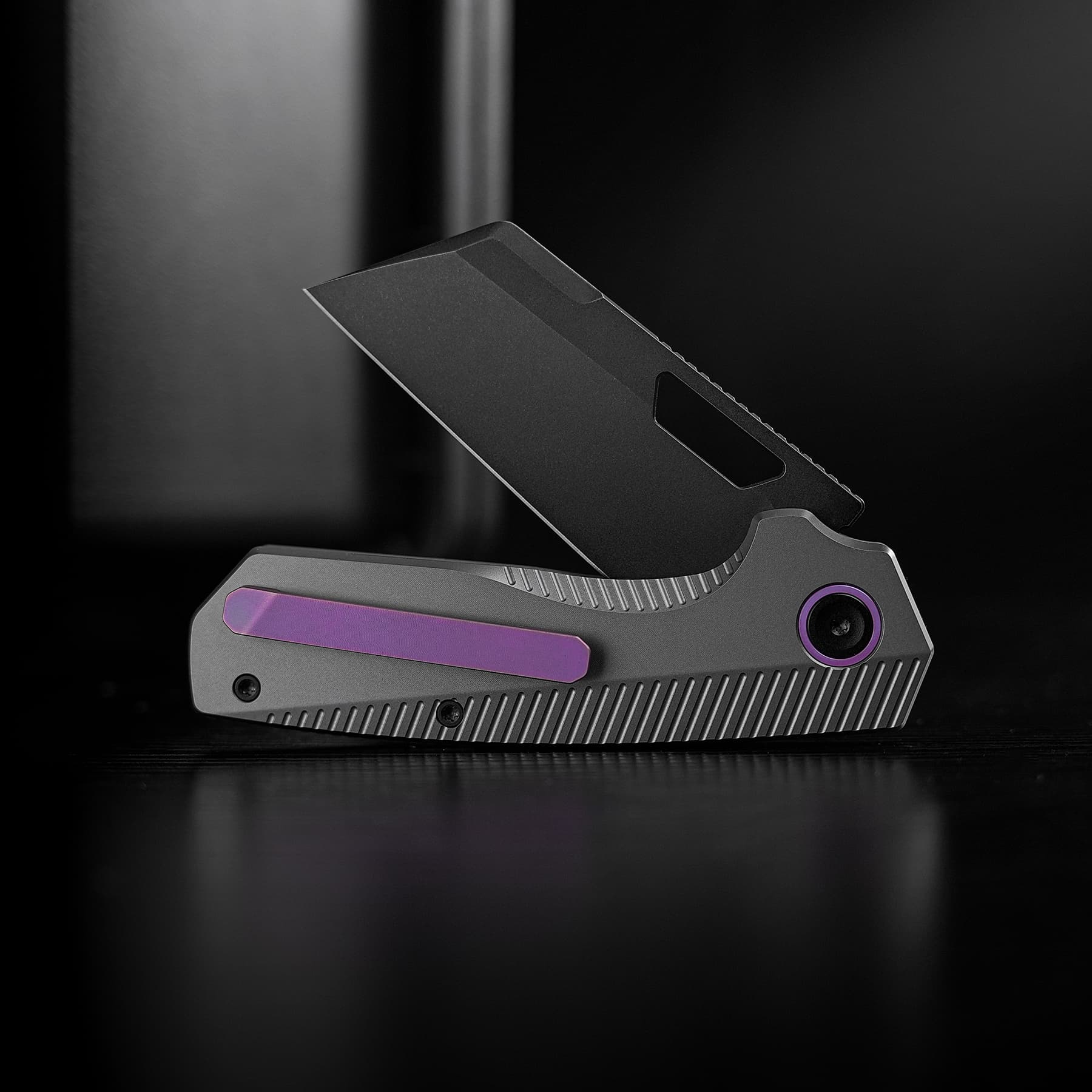 Nip-L - Top Liner Lock (3.15" Elmax Blade & Titanium Handle) For Left-Handed Users - A4206