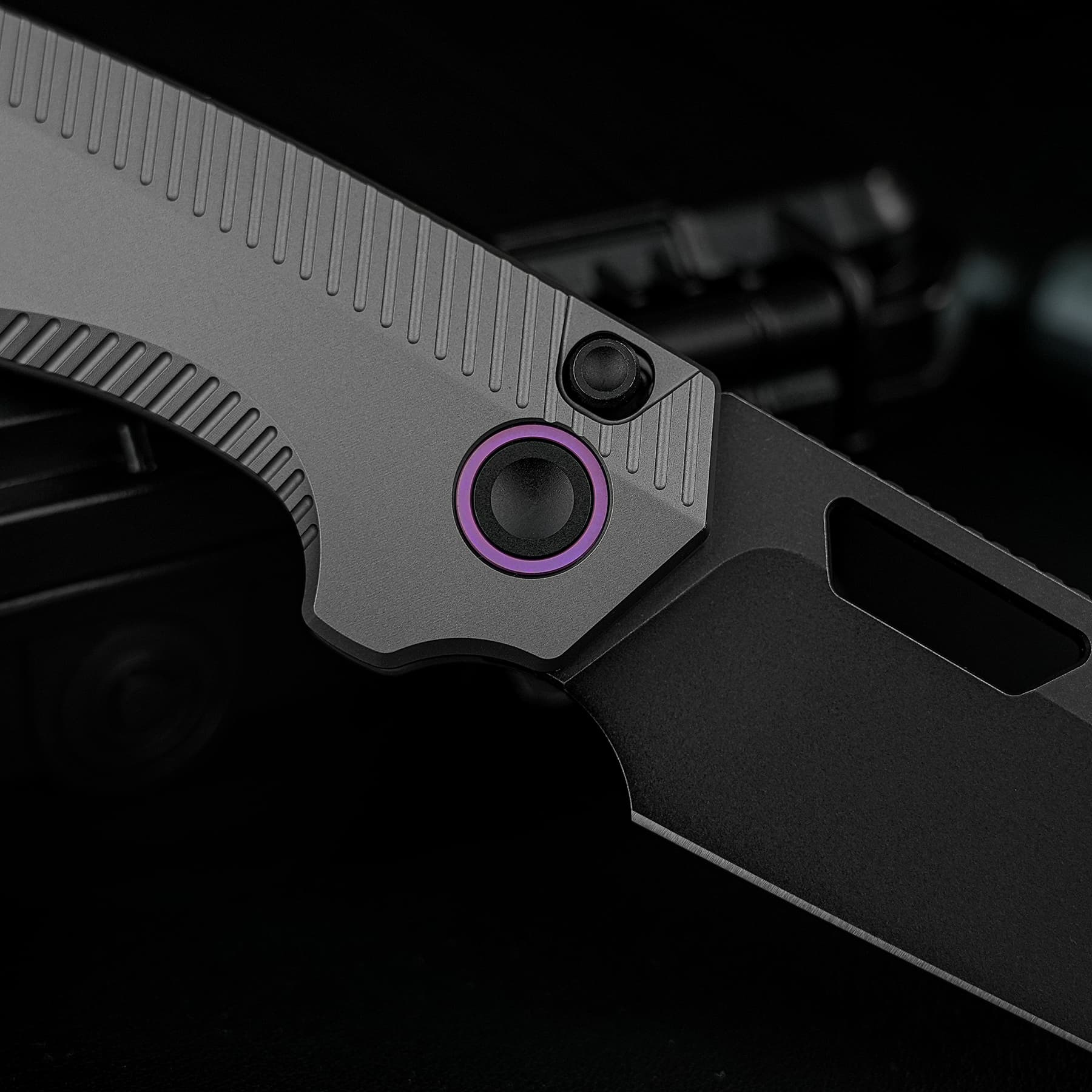 Nip-L - Top Liner Lock (3.15" Elmax Blade & Titanium Handle) For Left-Handed Users - A4206