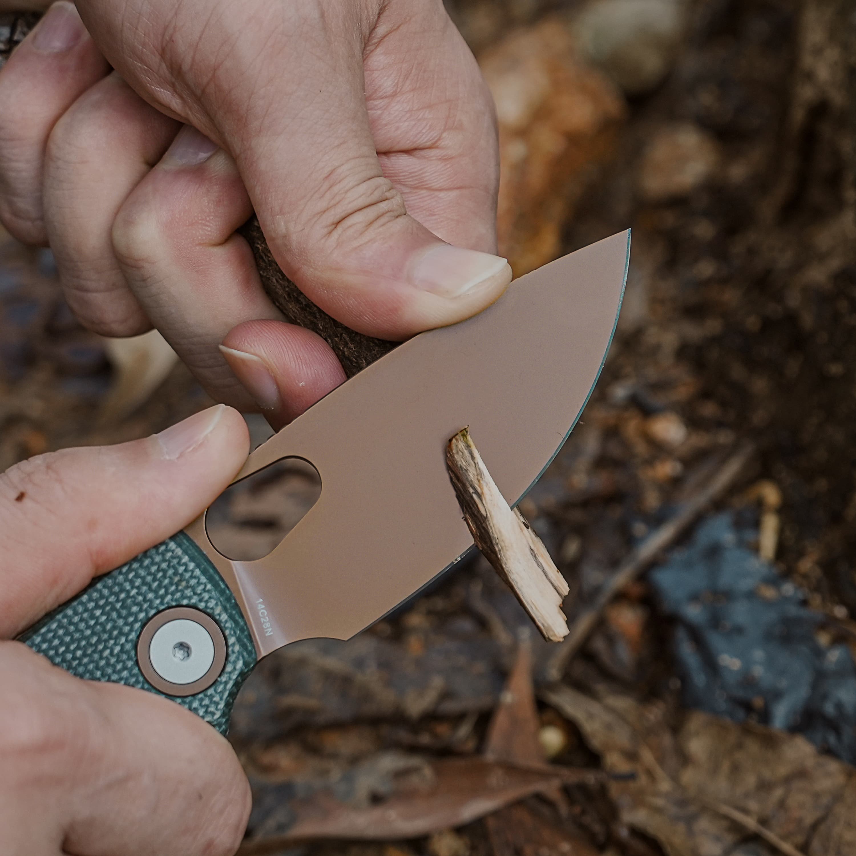 Porcupine - Top Liner Lock  (2.99" 14C28N Blade & Micarta Handle) - A2609