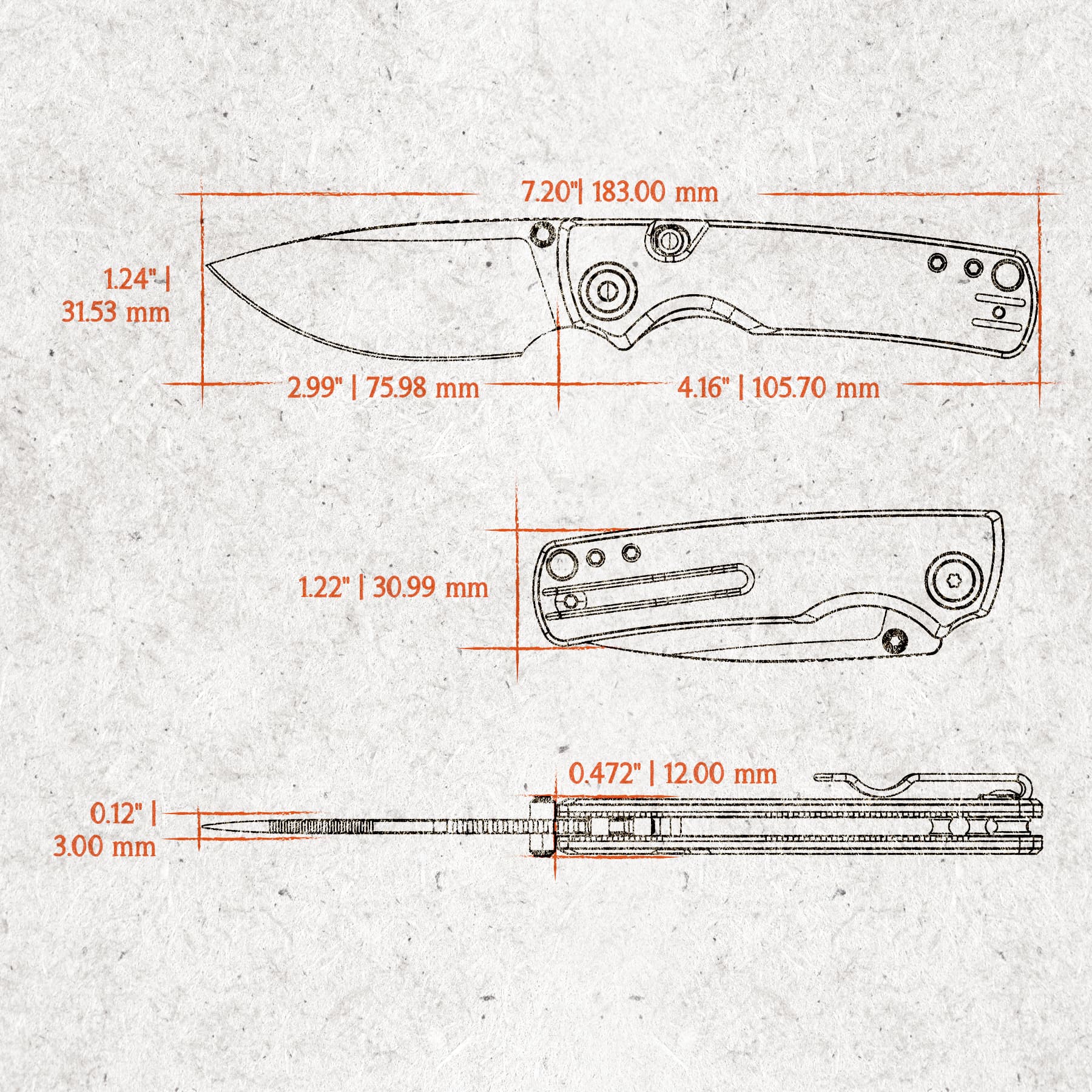 Porcupine - Top Liner Lock  (2.99" 14C28N Blade & G10 Handle) - A2612
