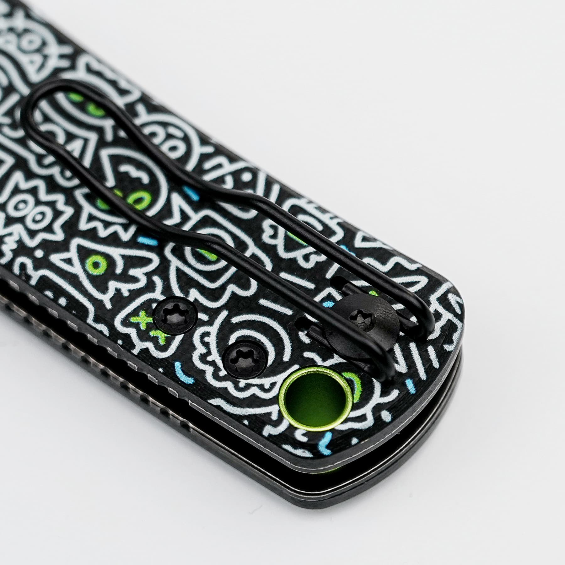 Porcupine 14C28N Pocket Knife | Doodle Monster G10 Safety Folder