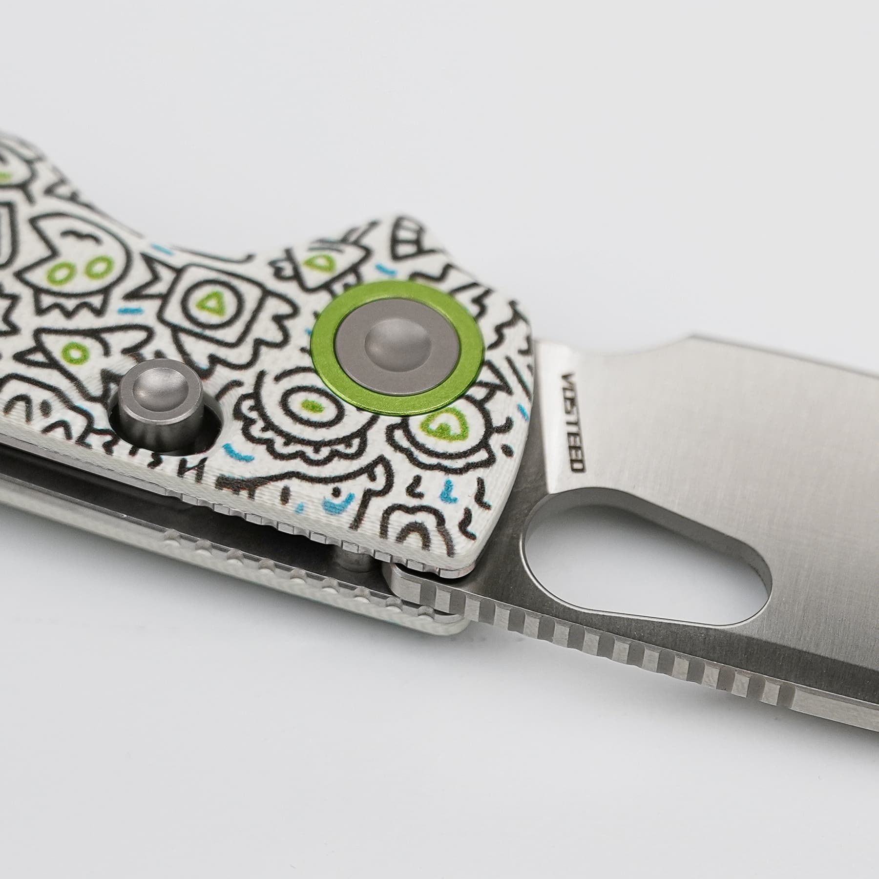 Porcupine 14C28N Pocket Knife | Doodle Monster G10 Safety Folder