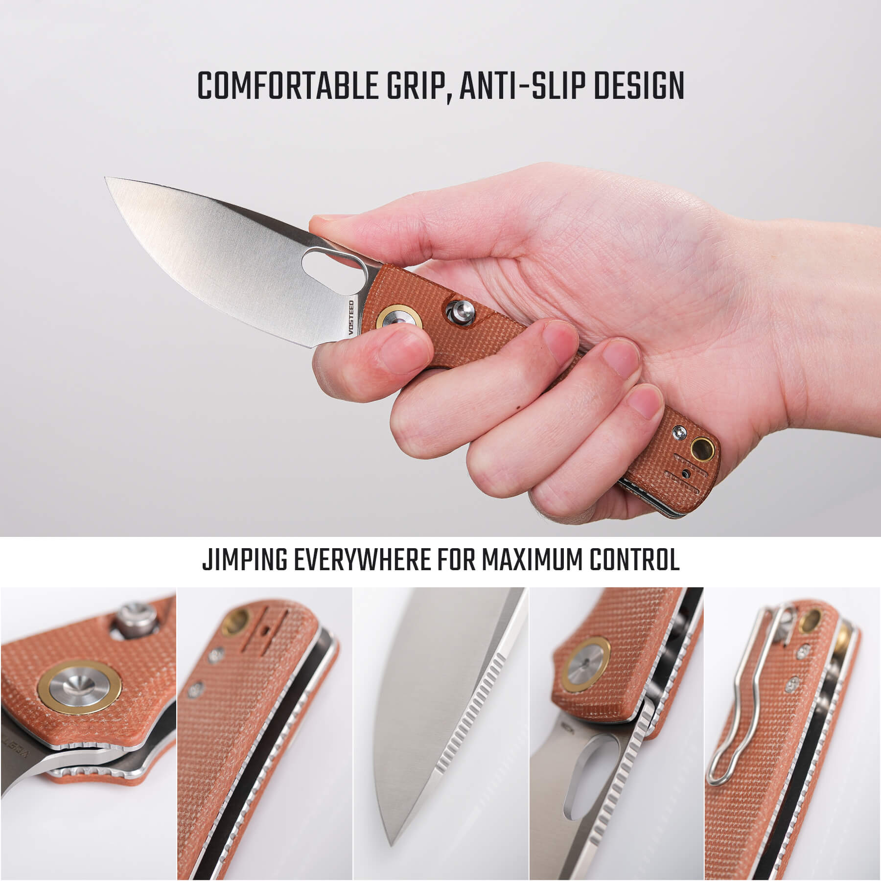 Porcupine - Top Liner Lock  (2.99" 14C28N Blade & Micarta Handle) - A2604